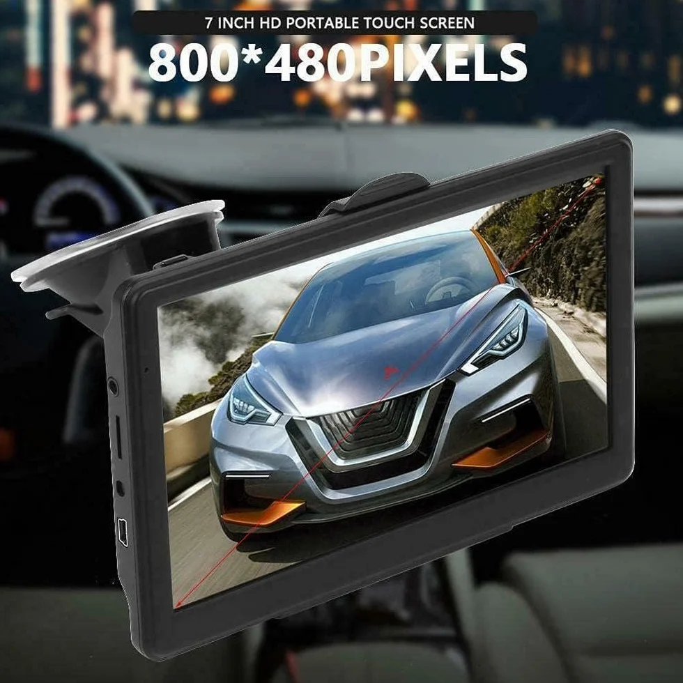 Riloer GPS per auto 7 pollici touch screen HD mappa guida vocale portatile ricaricabile