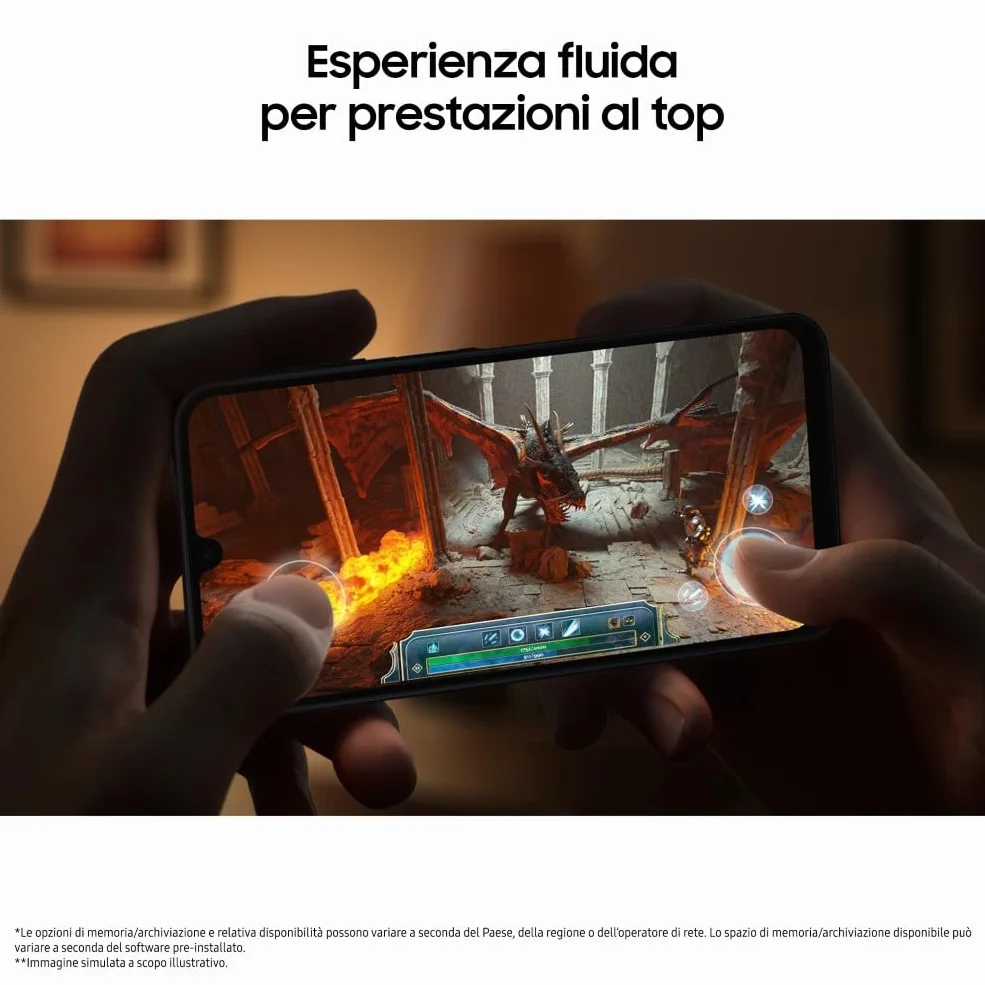 Samsung Galaxy A16 Smartphone Android 14, Display Super AMOLED 6.7" FHD+, 4GB RAM, 128GB, Batteria 5.000 mAh, Resistenza IP54, memoria espandibile fino a 1.5TB, Black [Versione Italiana]