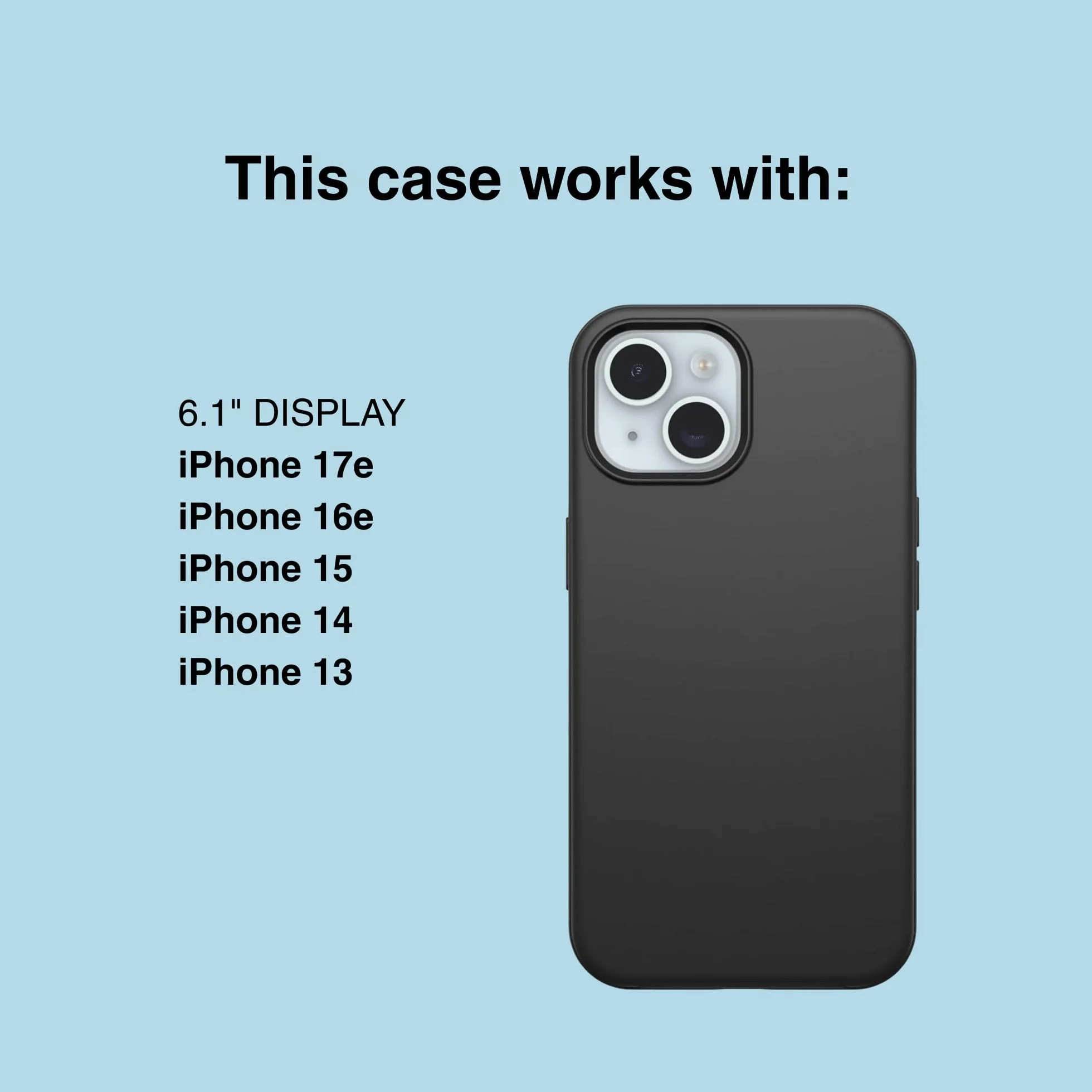 OtterBox Custodia per iPhone 15, iPhone 14 e iPhone 13 Commuter Series - Denim Crisp (Blu), Sottile e Resistente, Tascabile, con Protezione per Le Porte