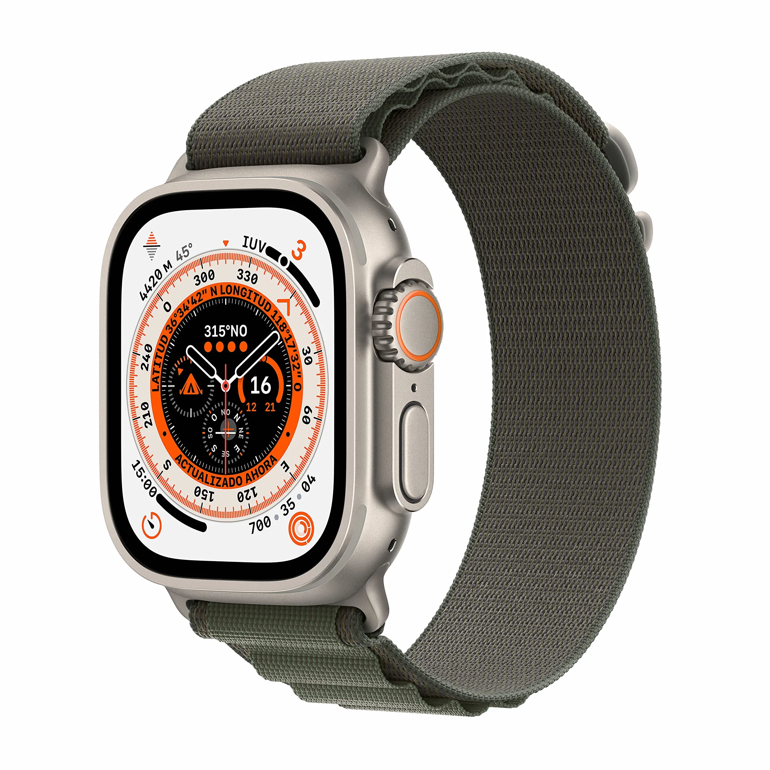 Apple Watch Ultra GPS Cellular 49mm Cassa in titanio Alpine Loop Verde Small Ricondizionato