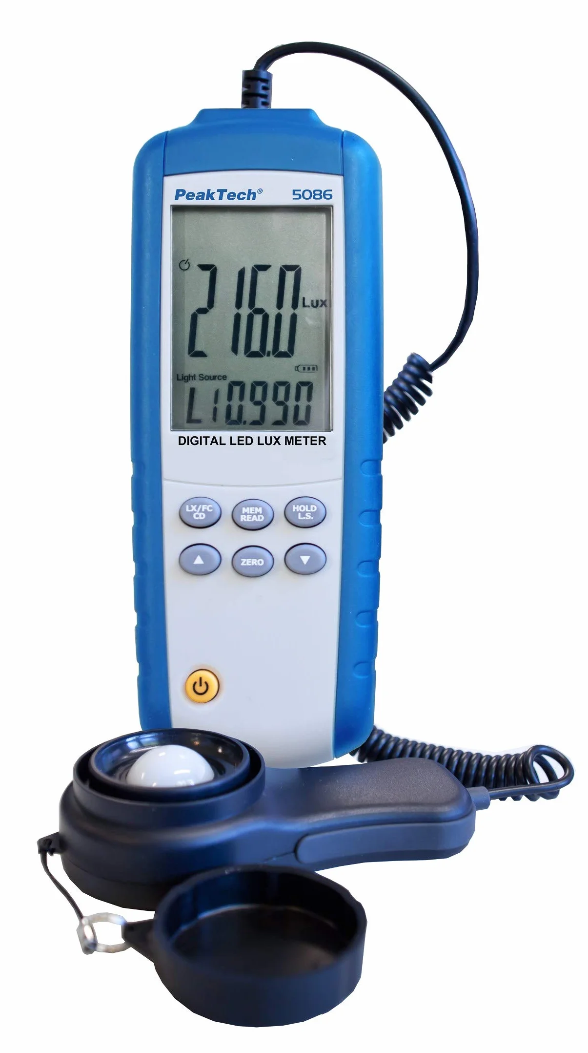 Peaktech 5086 Misuratore digitale di lux a LED, 3 3/4 cifre