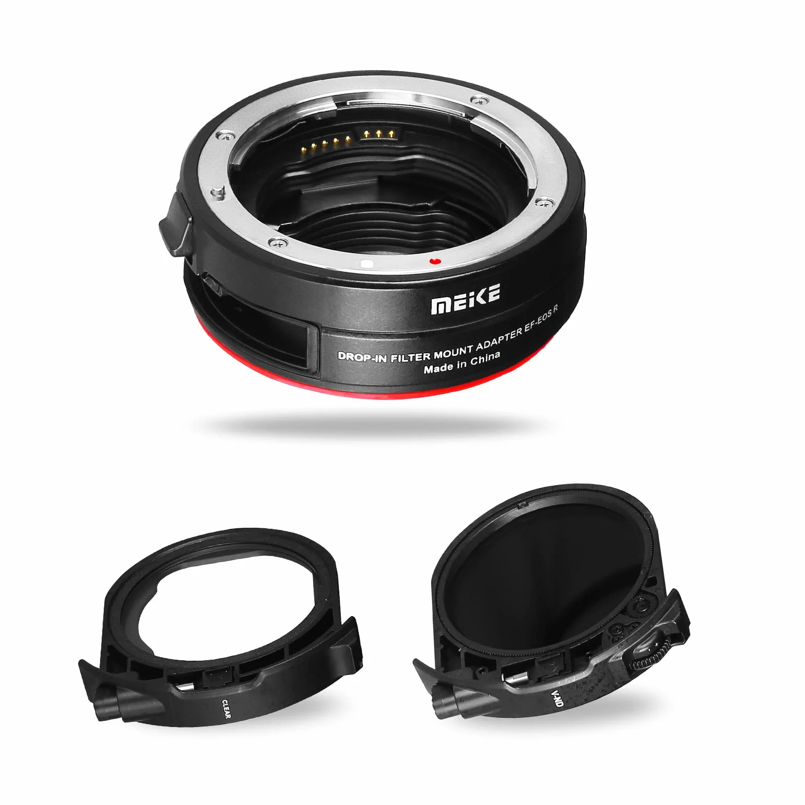 Meike MK-EFTR-C VND Drop-in filtro Adattatore per obiettivo con montaggio a fuoco automatico per Canon EF a EOSR con filtro ND variabile e filtro UV per fotocamere EOS R R5 R6 RP C70