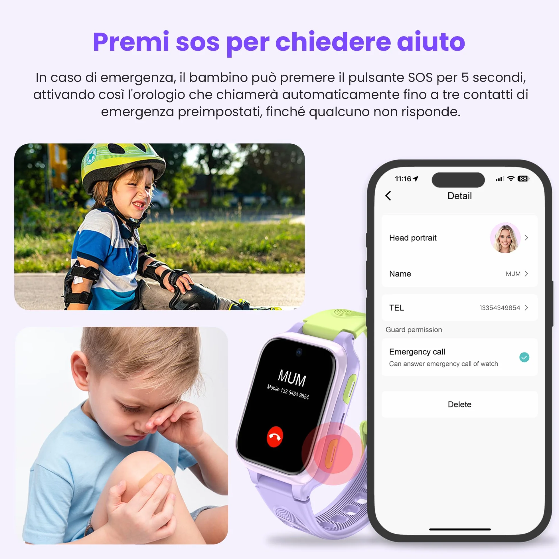K9 Smartwatch Bambini AI, Orologio Smartwatch Bambini con GPS e Telefono,AMOLED da 1,78'' per bambini con 4G videochiamata, Sveglia, Modalità scuola, Impermeabile IP68,Adolescenti dai 6