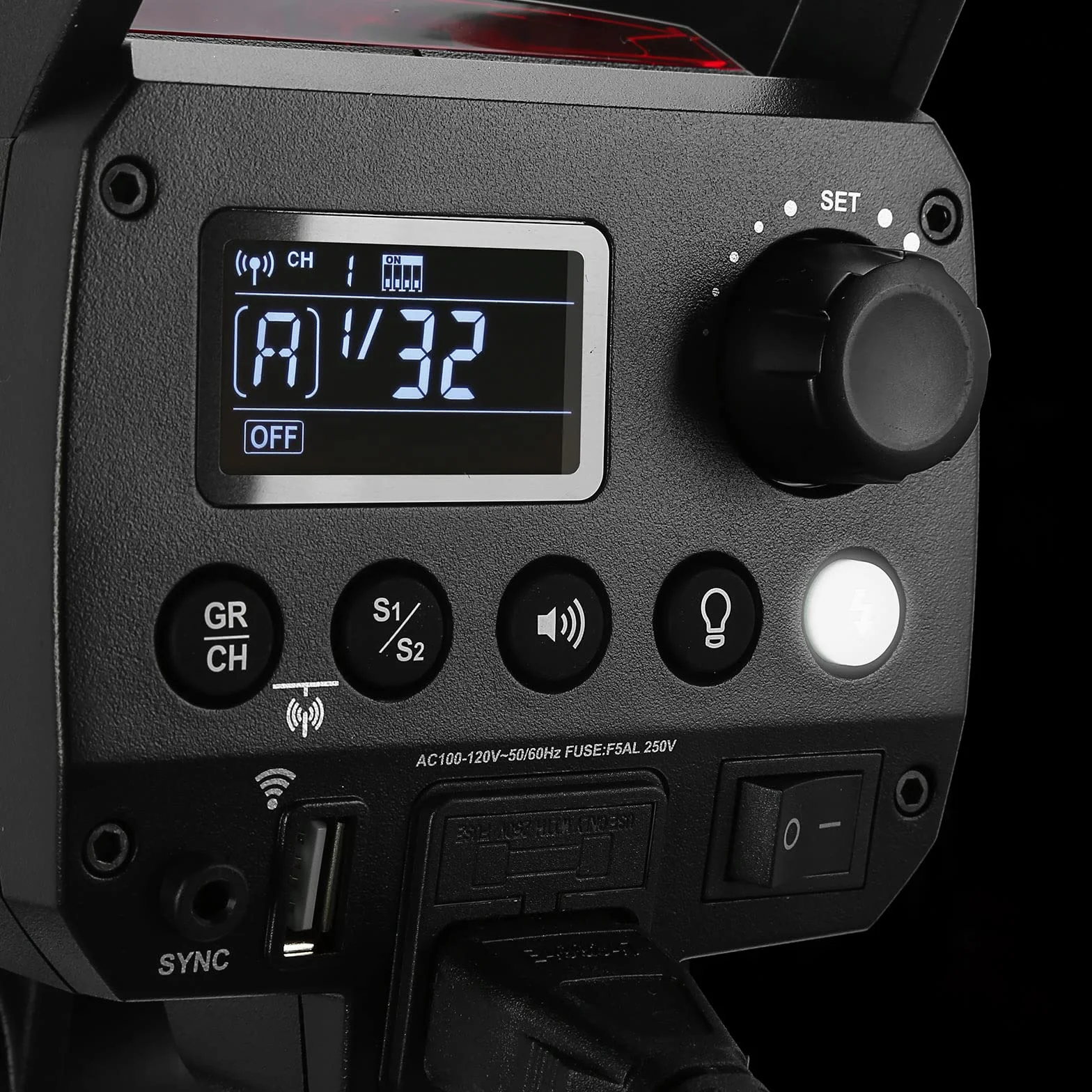 Godox MS300-V 300W Flash da studio, Lampada da modellazione aggiornata, 2.4G Wireless X System GN58 5600K Monolight con Bowens Mount, Tempo di riciclo 0,1-1,3 secondi