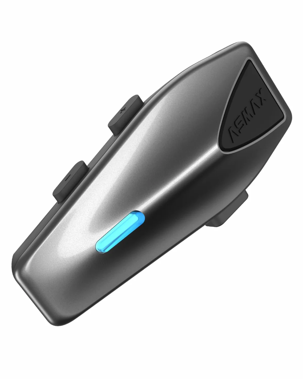 ASMAX S1 Interfono Moto, Comunicazione Bluetooth con Controllo Vocale, Interfono Mesh per 8 Piloti, Ricarica Rapida/Universale/Cancellazione del Rumore/IP67 Impermeabile, Singolo