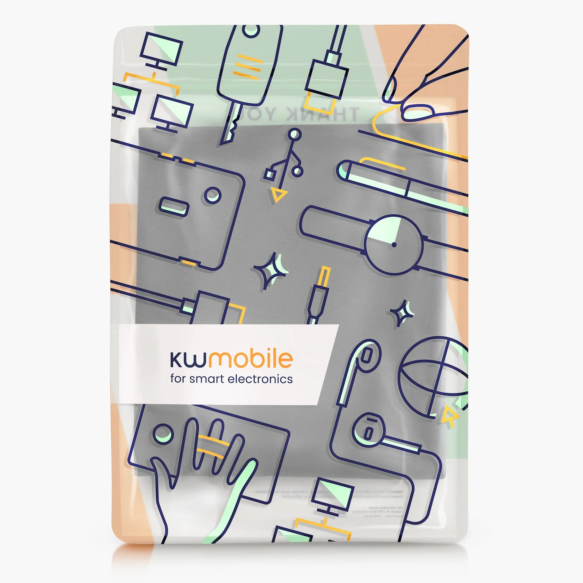 kwmobile Protezione per 49-50" TV Cover Impermeabile Antipolvere Nero