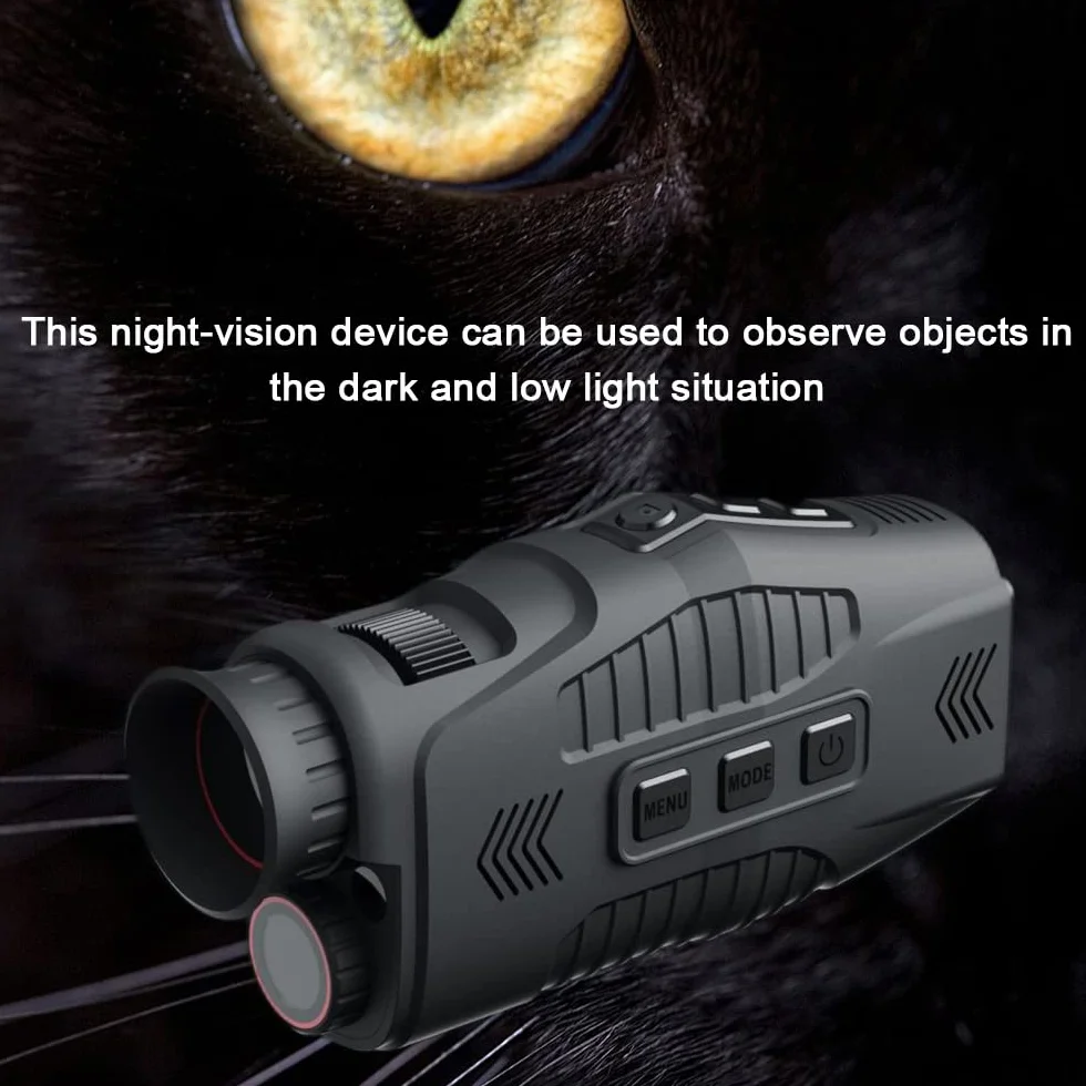 Visione Notturna,Mulcort 1080P Portatile Monoculare Visore Notturno A Infrarossi Dispositivo Giorno Notte Usa Foto Video Scattare Zoom Digitale 5X 300M Full Dark Distanza di Visione