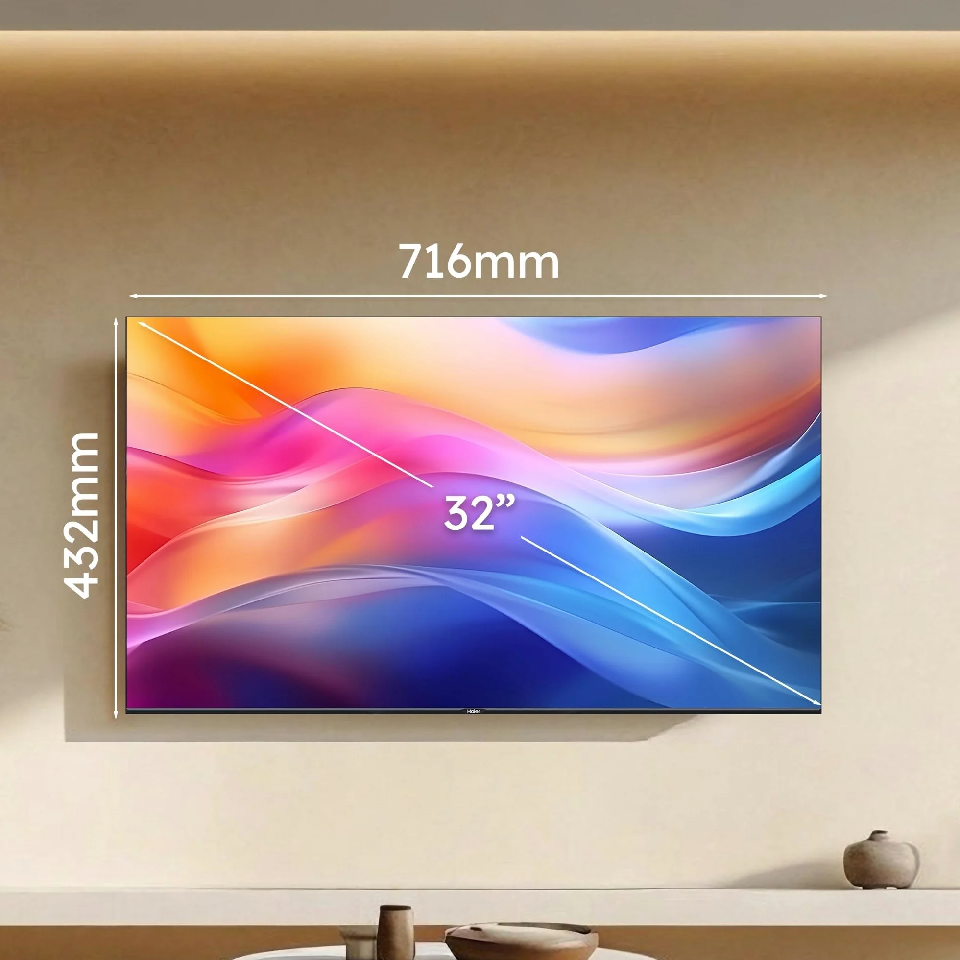 Haier 32'' QLED 4K UHD Smart TV H32S80EFX Google TV Dolby Audio HDR 10 120Hz HDMI 2.1