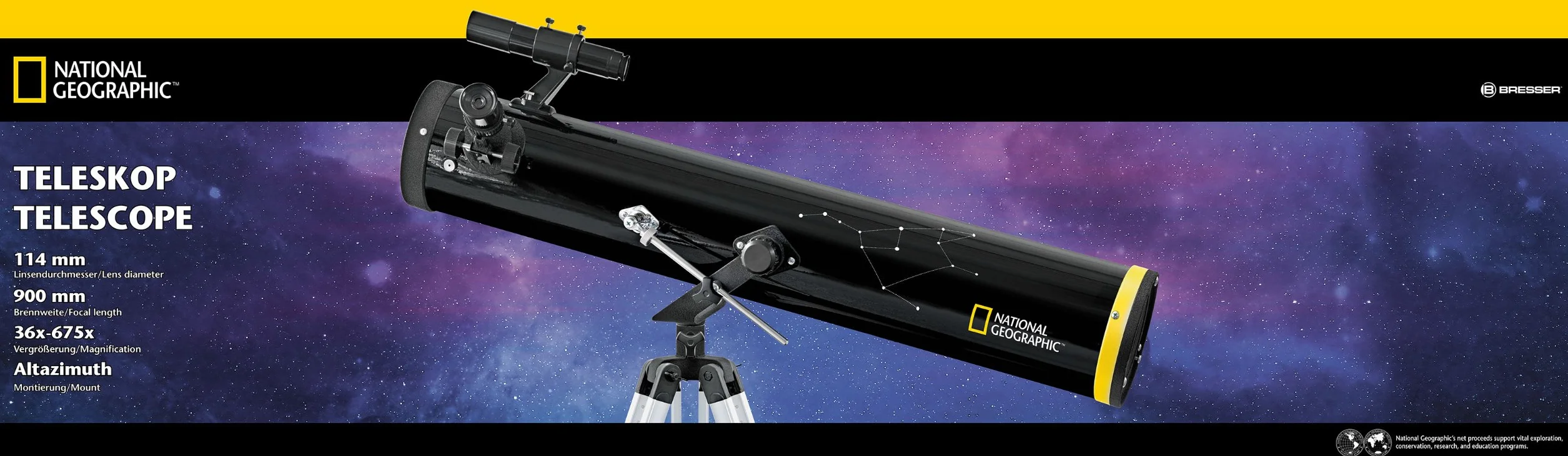 National Geographic 9011200 Telescopio Riflettore Az 114/900