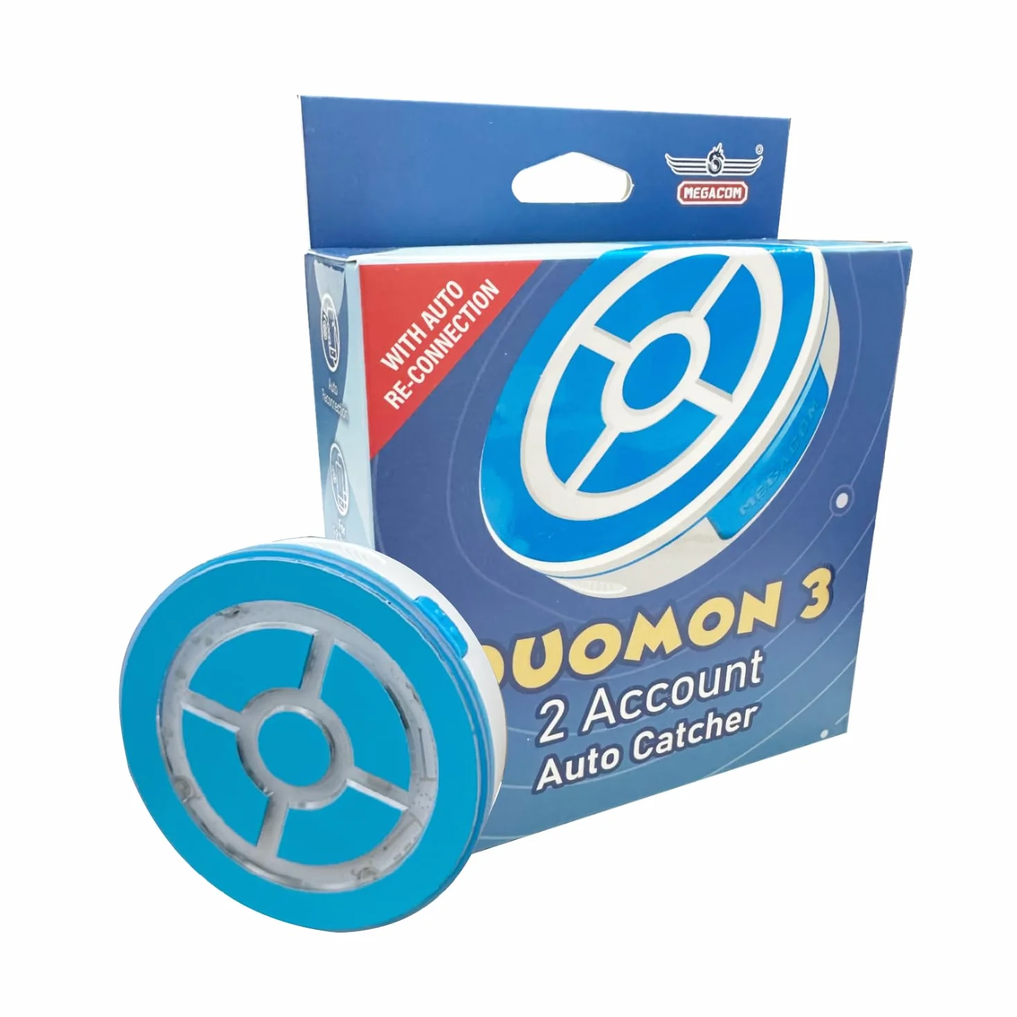 MEGACOM DuoMon 3 Auto Catcher Go, Versione Aggiornata per Cattura Automatica dei Pokmon,Supporta Due Account, Connessione Wireless 20m/65ft,Controllo tramite App,Notifica di Messaggi