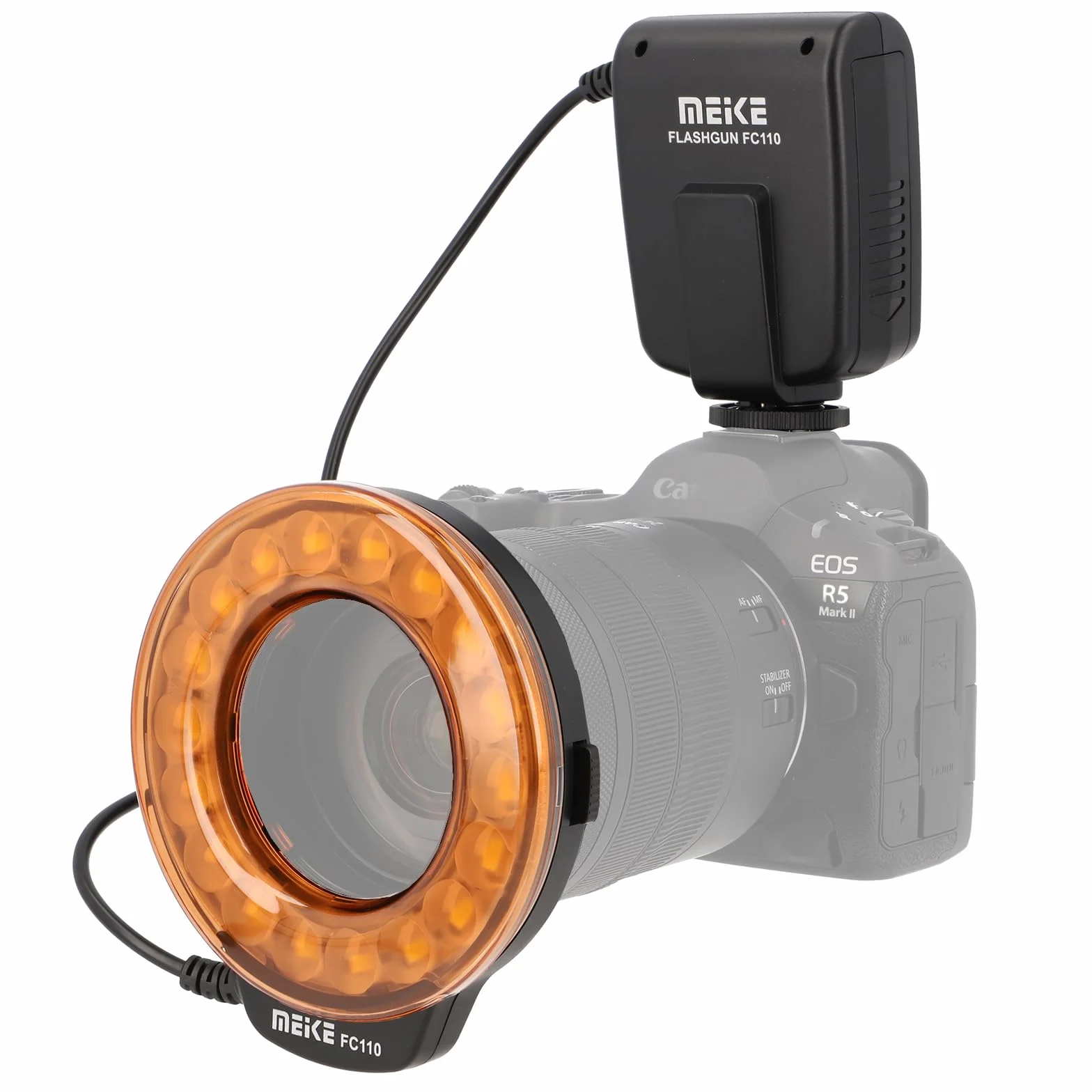 Ayex - Flash anulare Meike FC-110 per fotografia macro, per fotocamere Nikon SLR