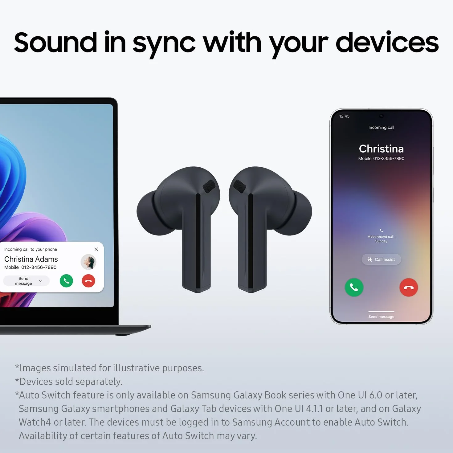 Samsung Galaxy Buds3 FE (2025, versione CAD e garanzia) - Auricolari Bluetooth grigi con traduzione live in tempo reale AI, accoppiamento e commutazione automatica, resistenza al sudore e all'acqua