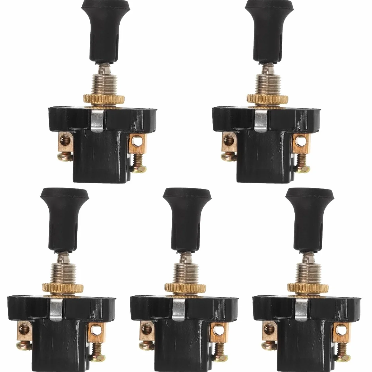 iplusmile Interruttore Fari a Tirante 12V Universale Per Auto E Camion Push Pull Manuale in Metallo PVC ABS