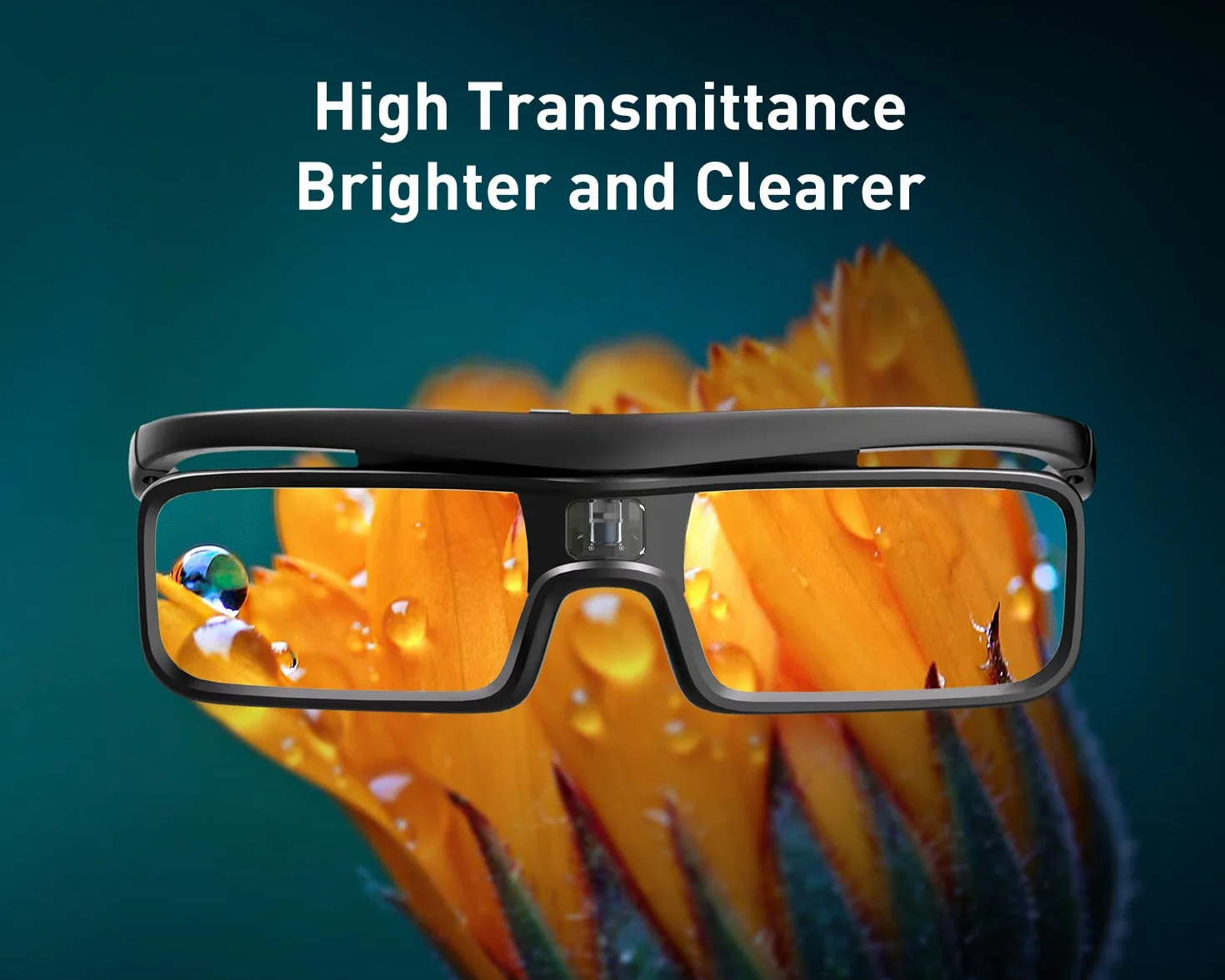 Dangbei Occhiali DLP 3D Occhiali otturatori attivi ricaricabili compatibile con Dangbei DBOX02, Atom, DBX3 Pro