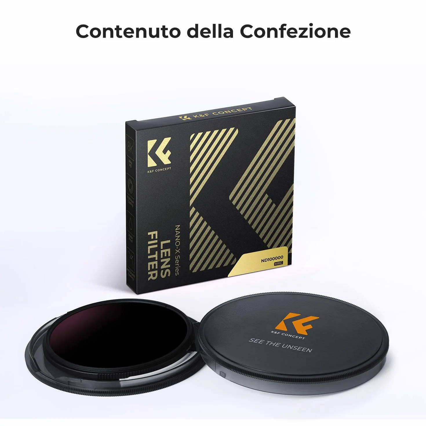 K&F CONCEPT Nano-Xcel Filtro ND100000 da 77 mm per Esposizioni Ultra Lunghe, Fotografia Solare ed Eclissi, Riduzione di 16,6 Stop, Vetro Ottico Premium, 28 Rivestimenti Multistrato