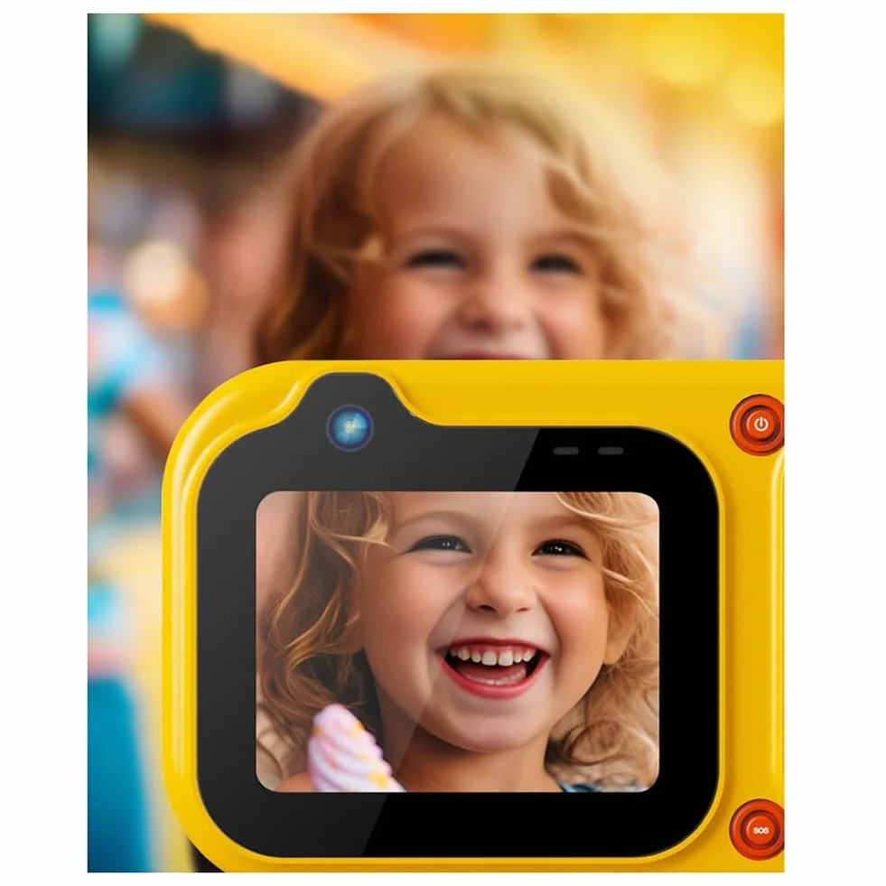 Fotocamera impermeabile per bambini, fotocamera subacquea, 3 metri, impermeabile prima e dopo, doppia fotocamera per nuotare all'aperto, blu