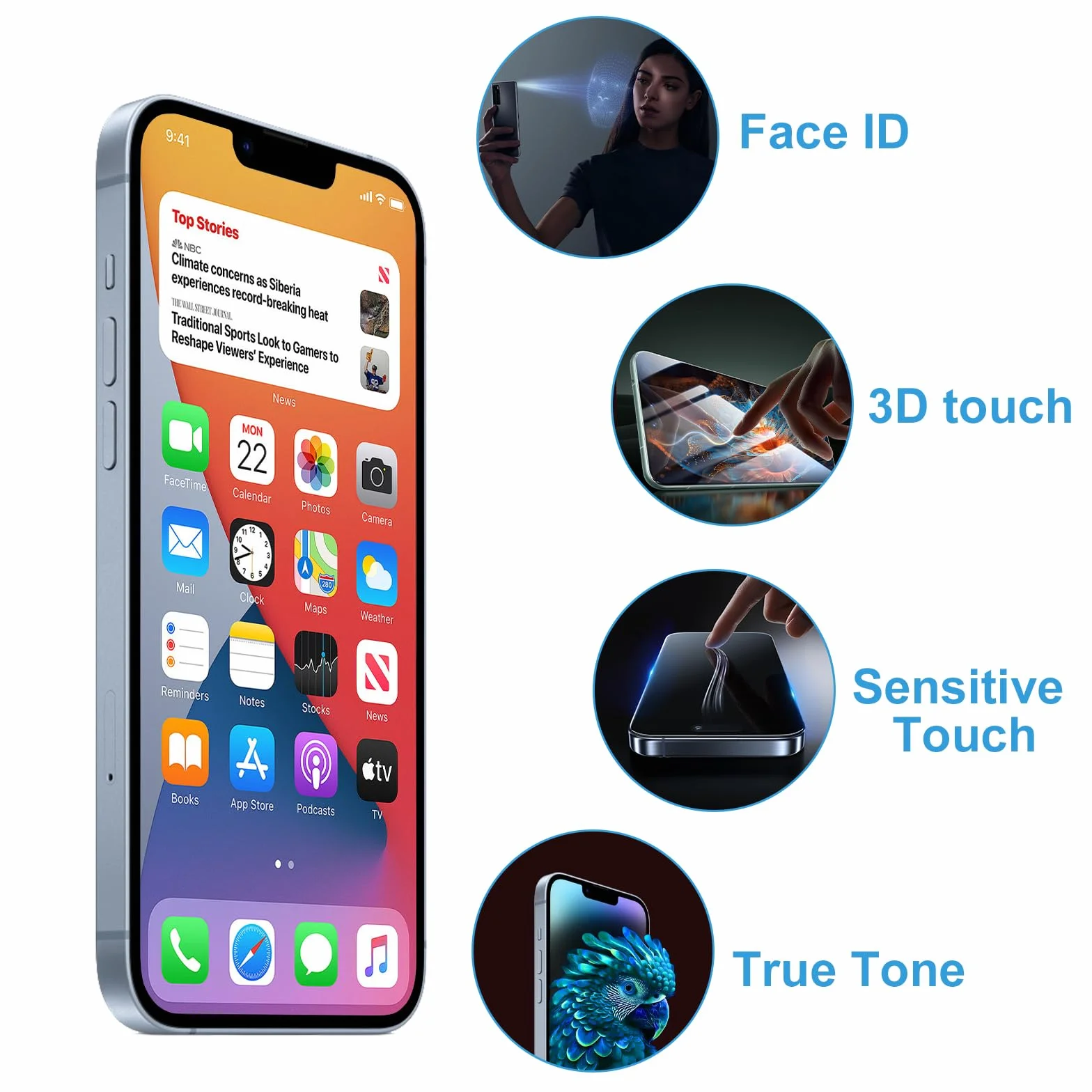 Dinow Display per iPhone 13 Mini LCD Sostituzione Schermo 5.4" LCD di Ricambio Schermo per iPhone 13 Mini(2A2628, A2481, A2626, A2629, A2630, Touch Screen per iPhone 13 Mini con Kit di Riparazione