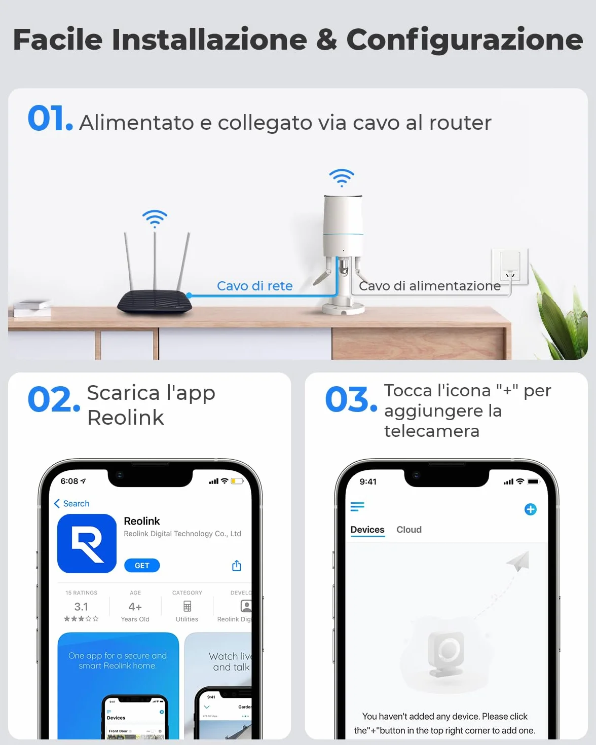 Reolink RLC-510WA - Telecamera di sicurezza per esterni, 5 MP, 2,4/5 GHz, WiFi CCTV, telecamera IP cablata 2K+, impermeabile IP67, visione notturna IR (Ricondizionato)