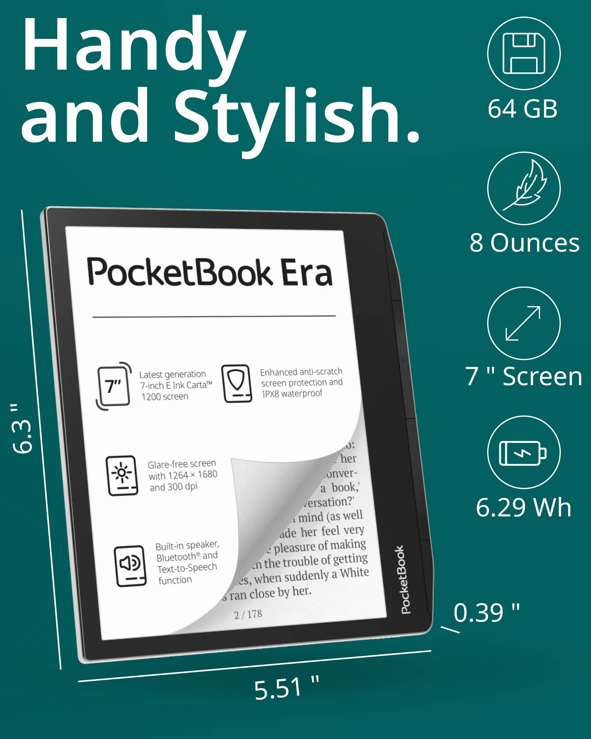 Pocketbook Era 16GB Zilver PB700-U-16-WW