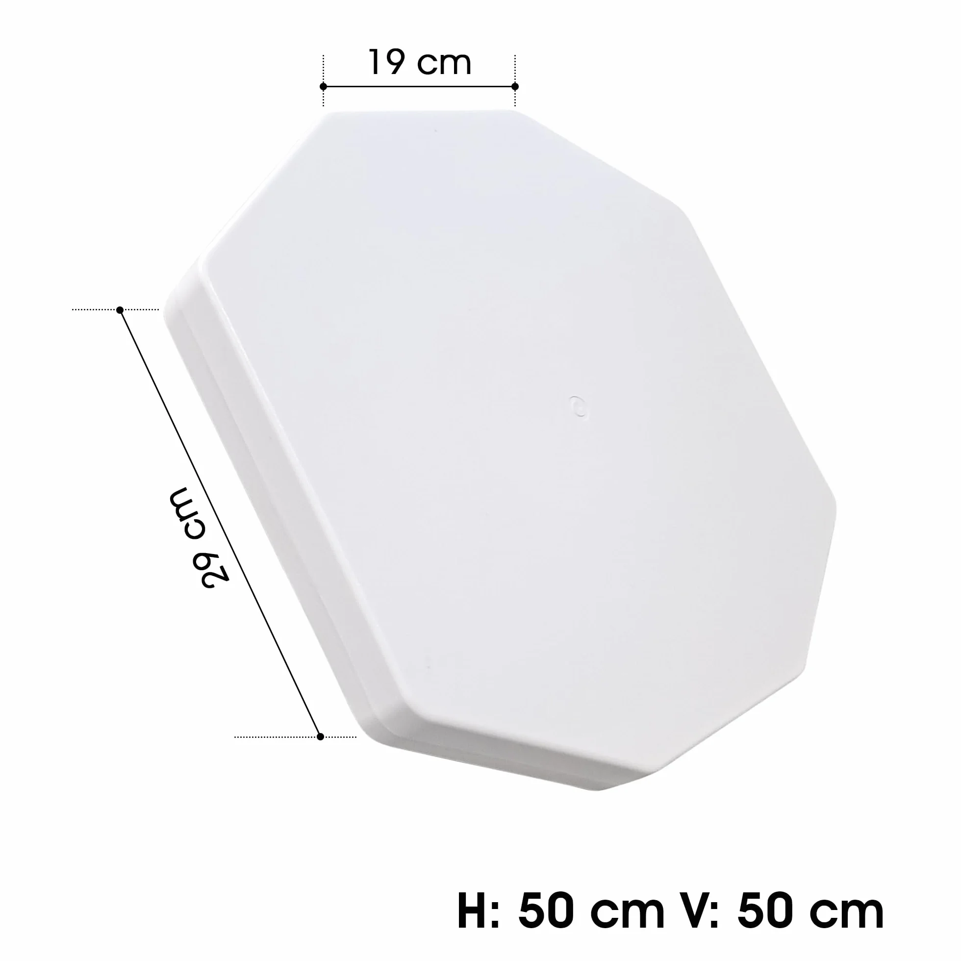 POWERSAT - Antenna parabolica piatta, 2 porte/4 porte, ideale per TV satellitare ASTRA 1 (19,2 E), antenna robusta, resistente alle intemperie, ideale per balcone e campeggio (QUAD LNB)