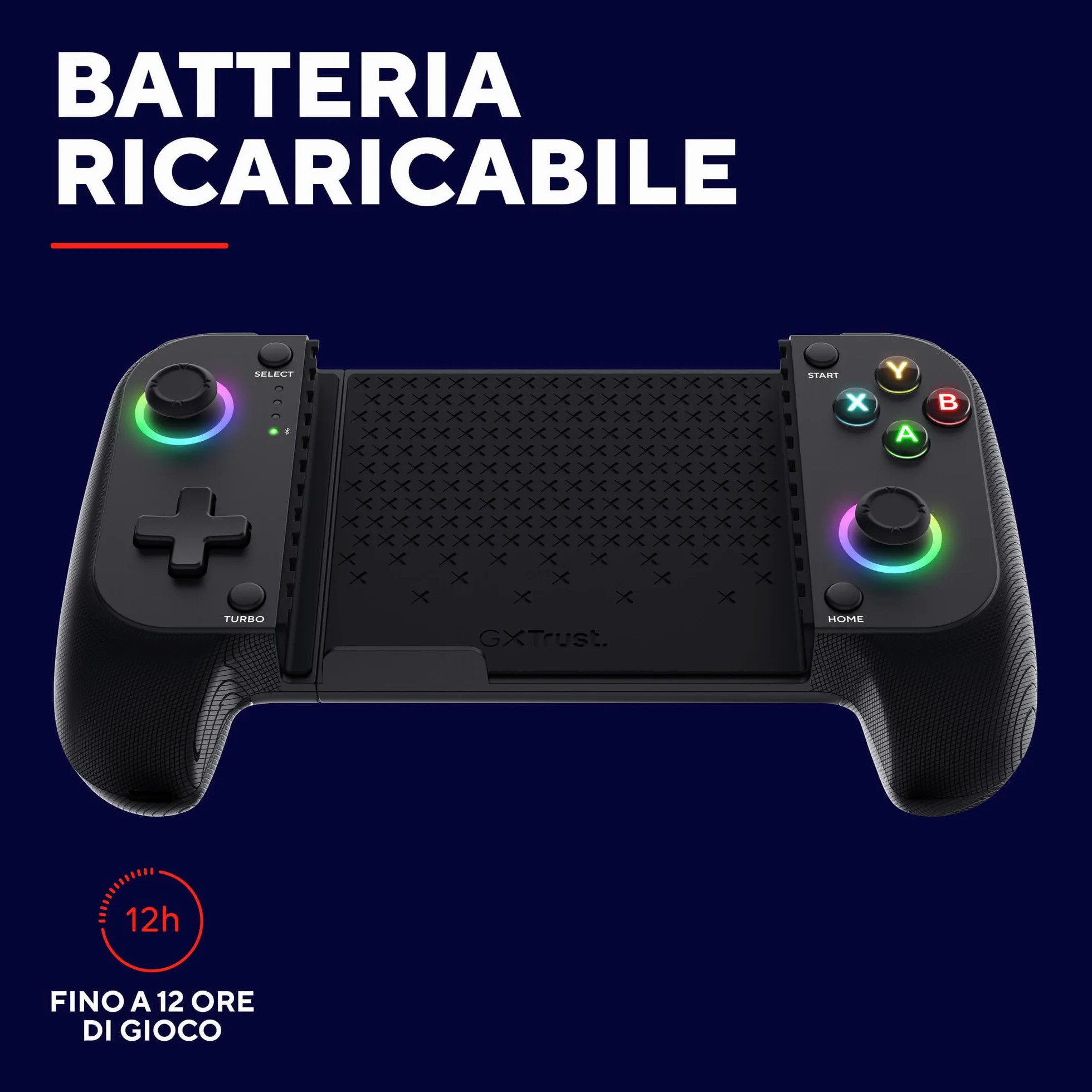Trust GXT 735 Mylox Controller Bluetooth per Telefono, Gamepad Wireless per iPhone/Android/PS5/Xbox, Nero