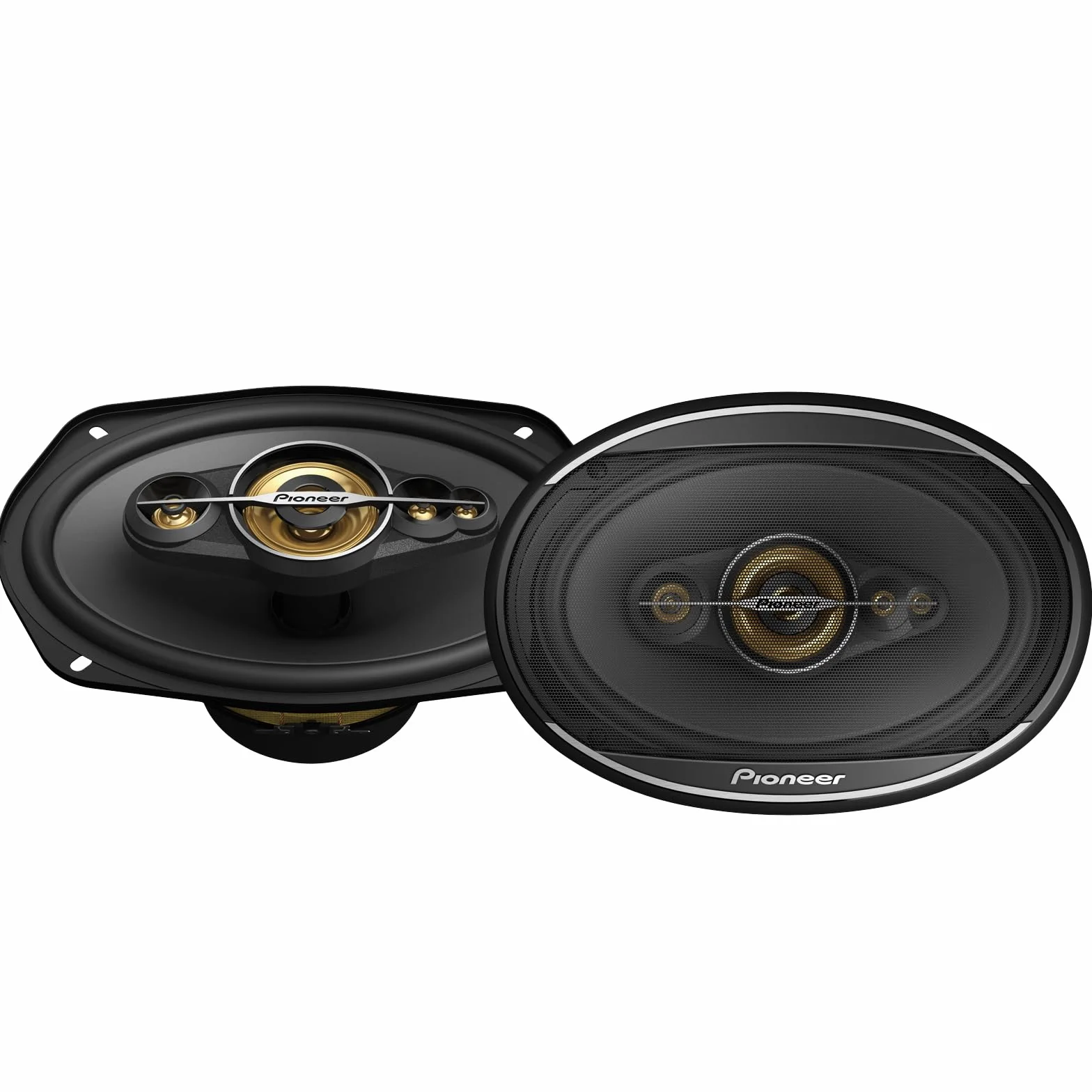 Pioneer TS-A6991F Set di diffusori coassiali a 5 vie da 6 x 9 con 2 altoparlanti (700W max. ciascuno, 120W sine), profondità di installazione 86 mm, taglio di installazione 153 x 222 mm, con griglia