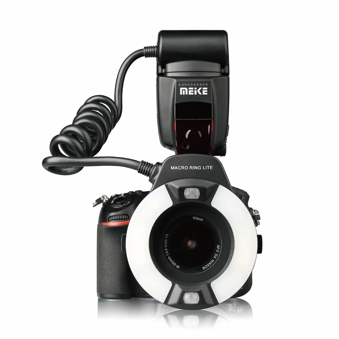 MEKE MK-14EXT-N I-TTL Macro Ring Flash Compatible with Nikon D7100 D7000 D5200 D5100 D5000 D3200 D3100 D90 D300S D600 with LED AF Assist Lamp