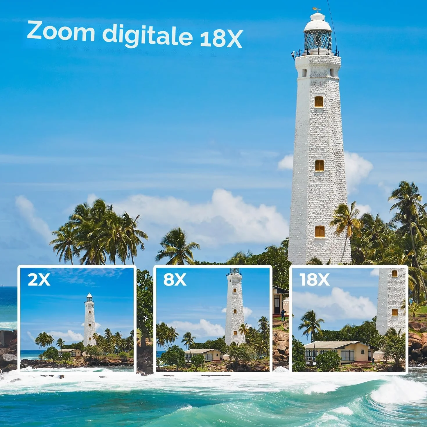 Videocamera 2.7K Camcorder 48MP zoom digitale 18X Vlogging Camera per Youtube, 3.0" 270°Schermo Webcam Video Camera con Scheda da 32 GB & Batteria