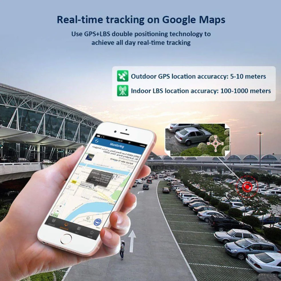Localizzatore GPS 4G LTE 20000mAh standby 240 Giorni Impermeabile Magnetico Scheda SIM anonima integrata, abbonamento App Geofencing Antifurto per Auto