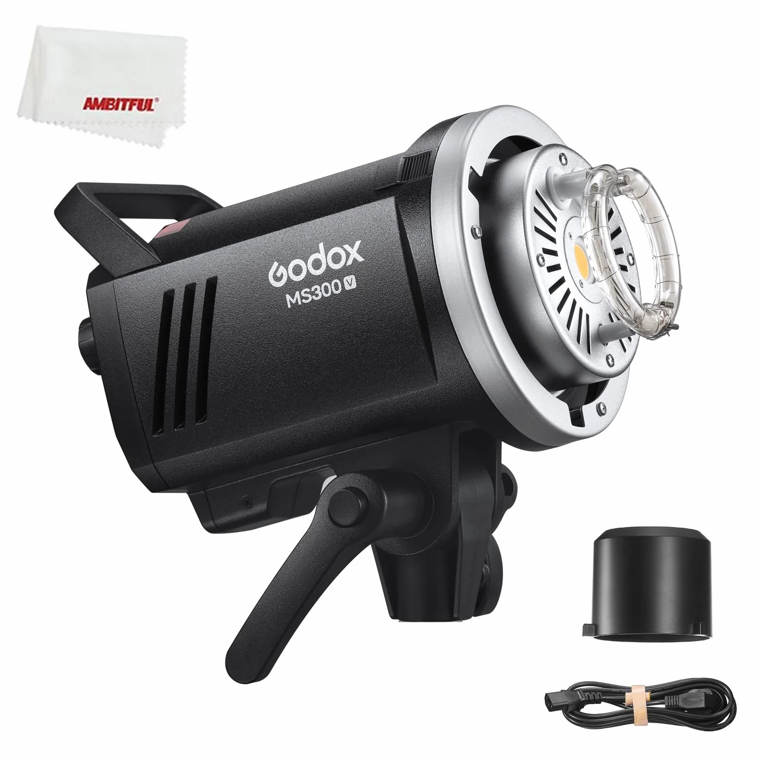 Godox MS300-V MS300V 300W Studio Strobe Flash, 5800K±200K, sistema wireless 2.4G, con lampada da modellazione a LED, tempo di riciclaggio 0.1~1.8S, Bowens Mount Monolight