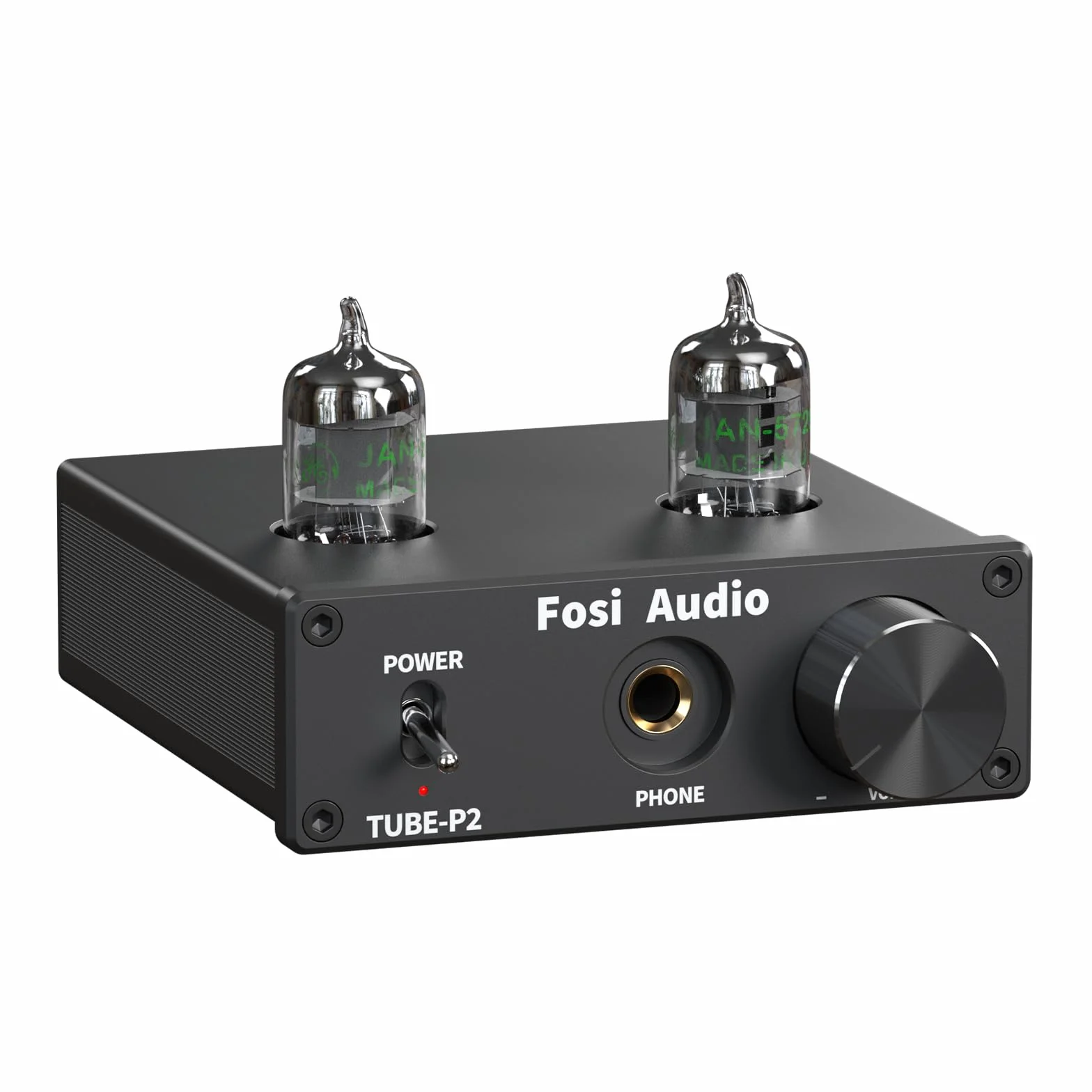 Fosi Audio P2 Amplificatore per cuffie a valvole Preamplificatore a valvole a vuoto Mini Hi-Fi Stereo Audio con protezione di uscita a basso rumore di massa per cuffie