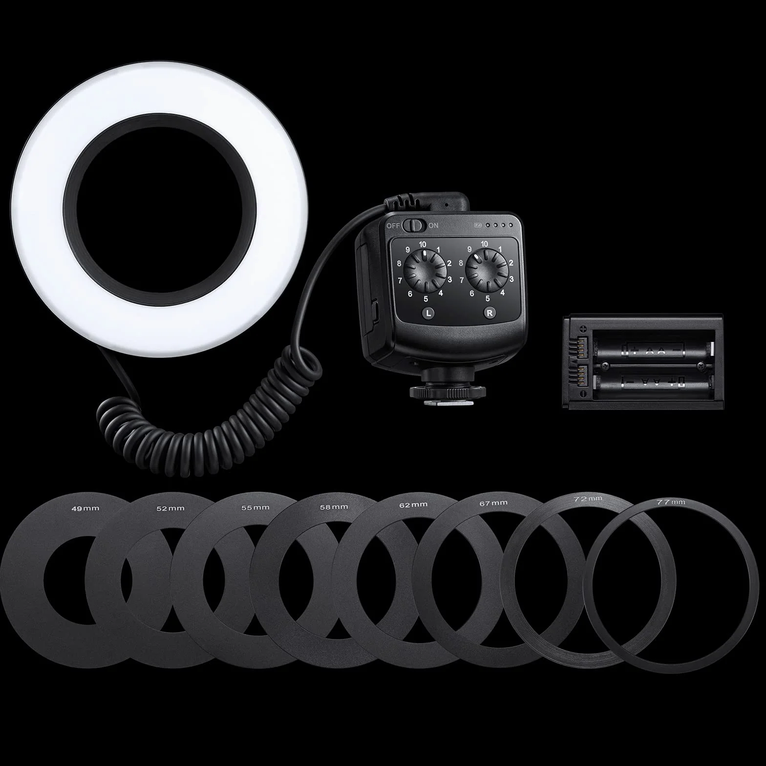GODOX RING72 Macro Ring Light 5600K LED Luce Ad Anello 8W CRI 96 TLCI 97 con 49mm 52mm 55mm 58mm 62mm 67mm 72mm 77mm Anello Di Adattatore A Lenti