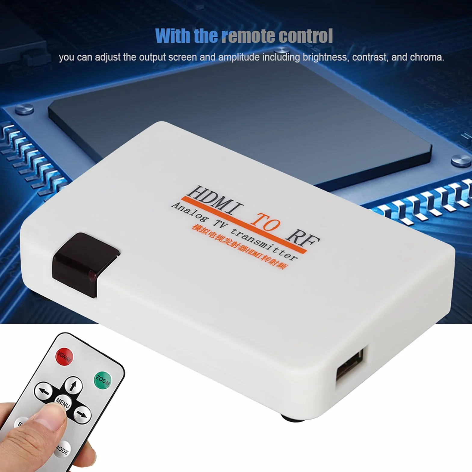 Modulatore HDMI RF Convertitore Coassiale da HDMI a RF Adattatore 1080P per Console di Gioco Dvd Set-Top Box (Spina UE)