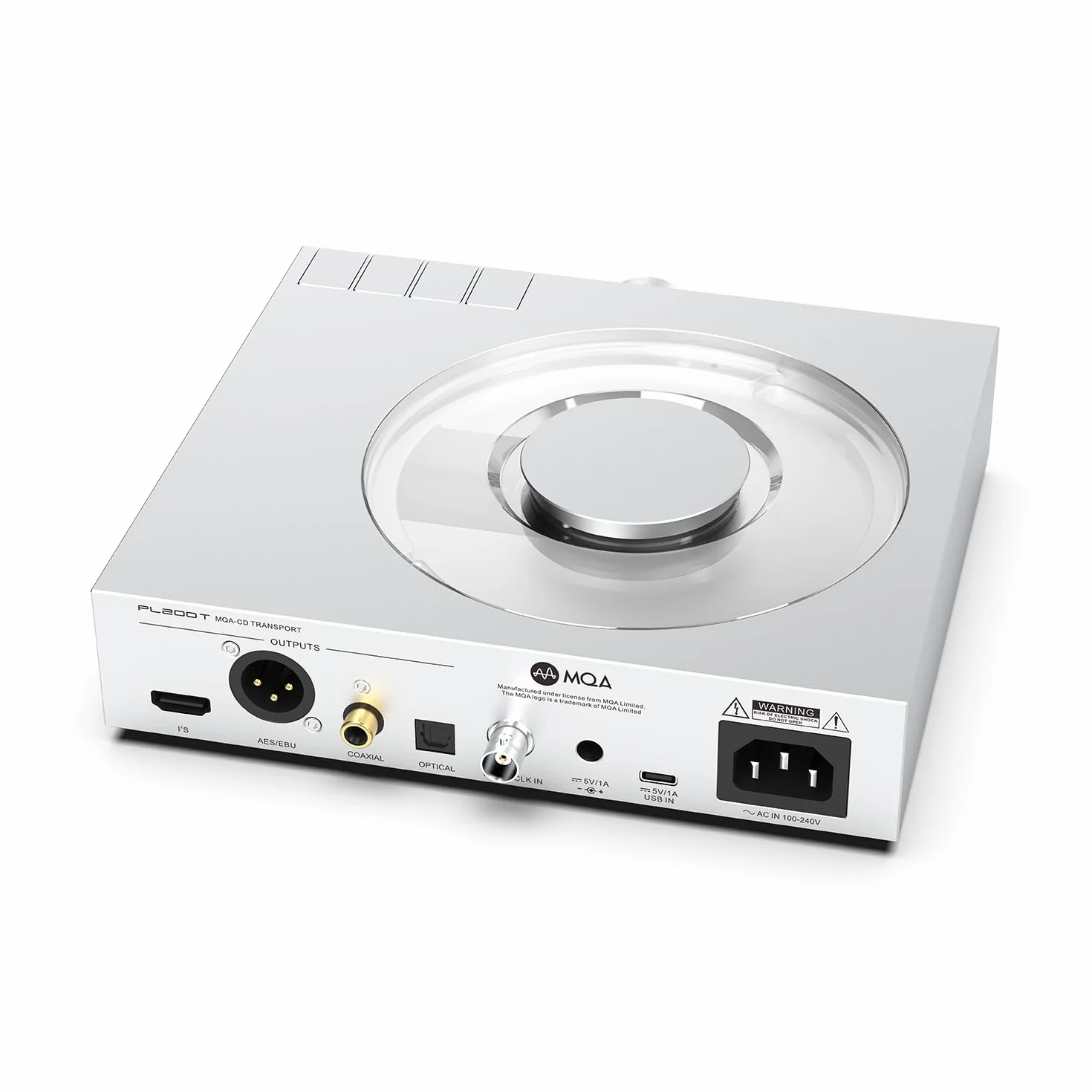 SMSL PL200T Lettore CD MQA-CD Digital Giradischi Decoder Hi-Fi 32bit/768kHz DSD512 Ottico/Coassiale/I²S/AES Uscita Orologio Professionale Ingresso Home/Studio Audio System Copertura antipolvere