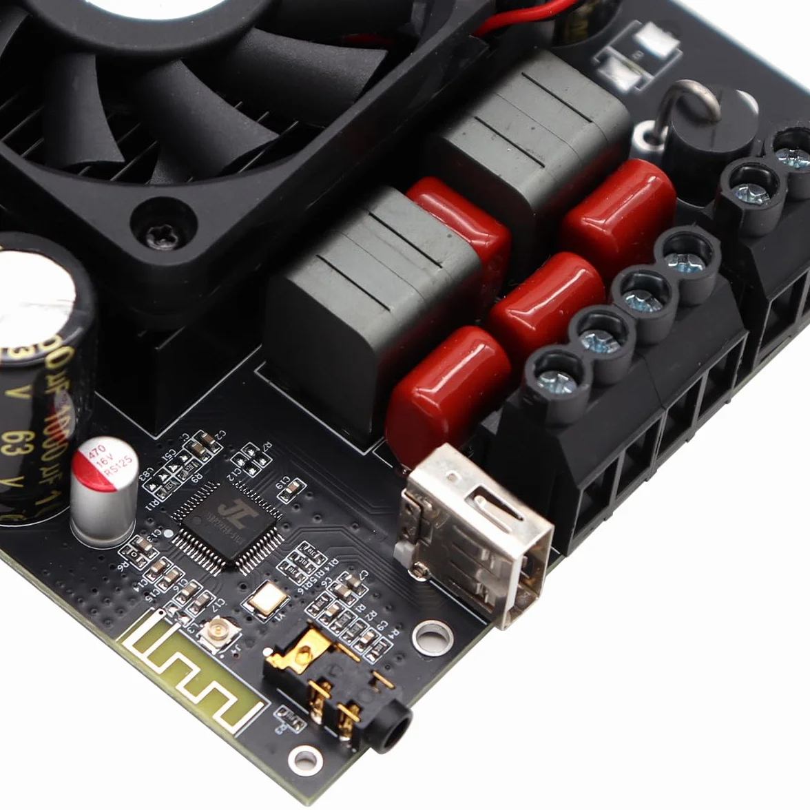 Placa amplificadora T3002P, chip TPA3255, 300 W x 2, módulo amplificador de audio con altavoz Bluetooth estéreo DC19-51 V y carcasa.