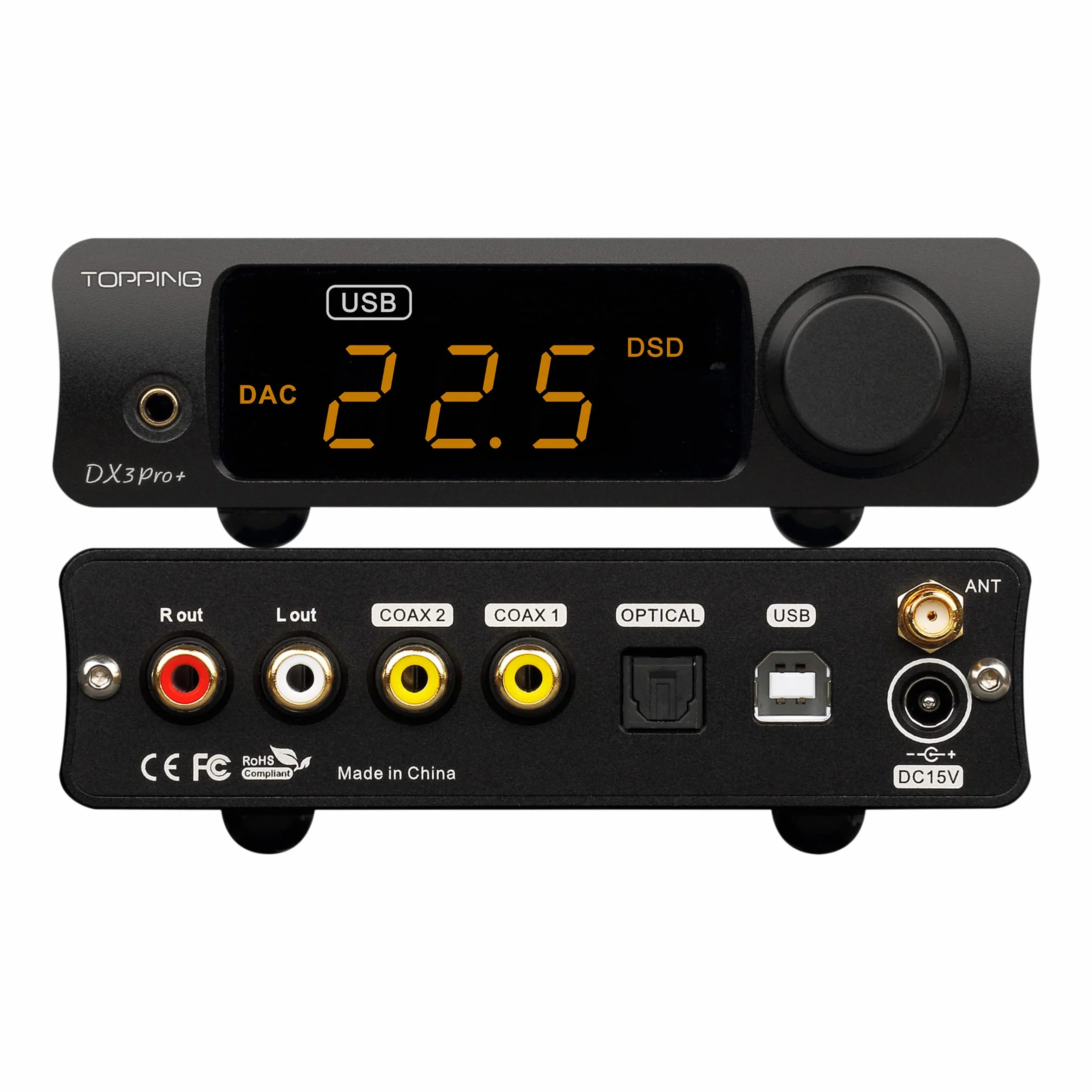 Topping DX3 Pro+ Amplificatore per cuffie Bluetooth Nero