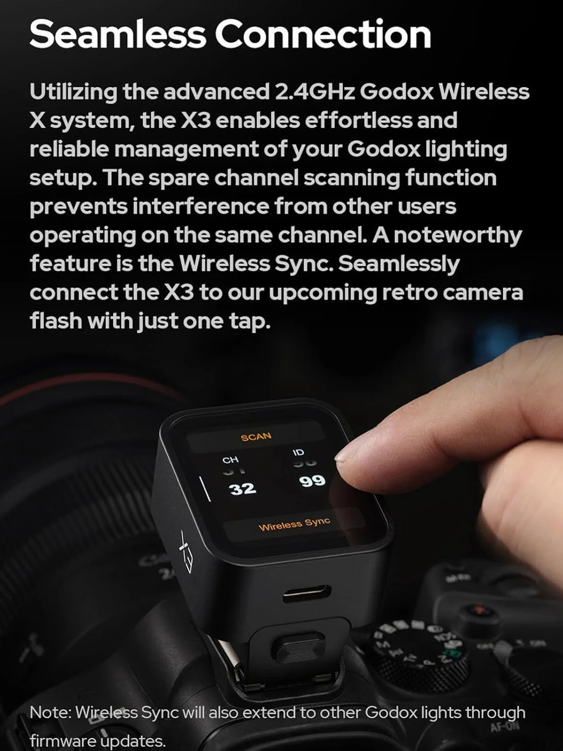 Godox X3L Trigger Touchscreen TTL per LEICA, 2.4G Wireless Flash Trigger, HSS 1/8000s, 32 Canali & 99 ID, Batteria Integrata USB-C, Controllo Modelling Light/Zoom, Compatibile con Sistema Godox X