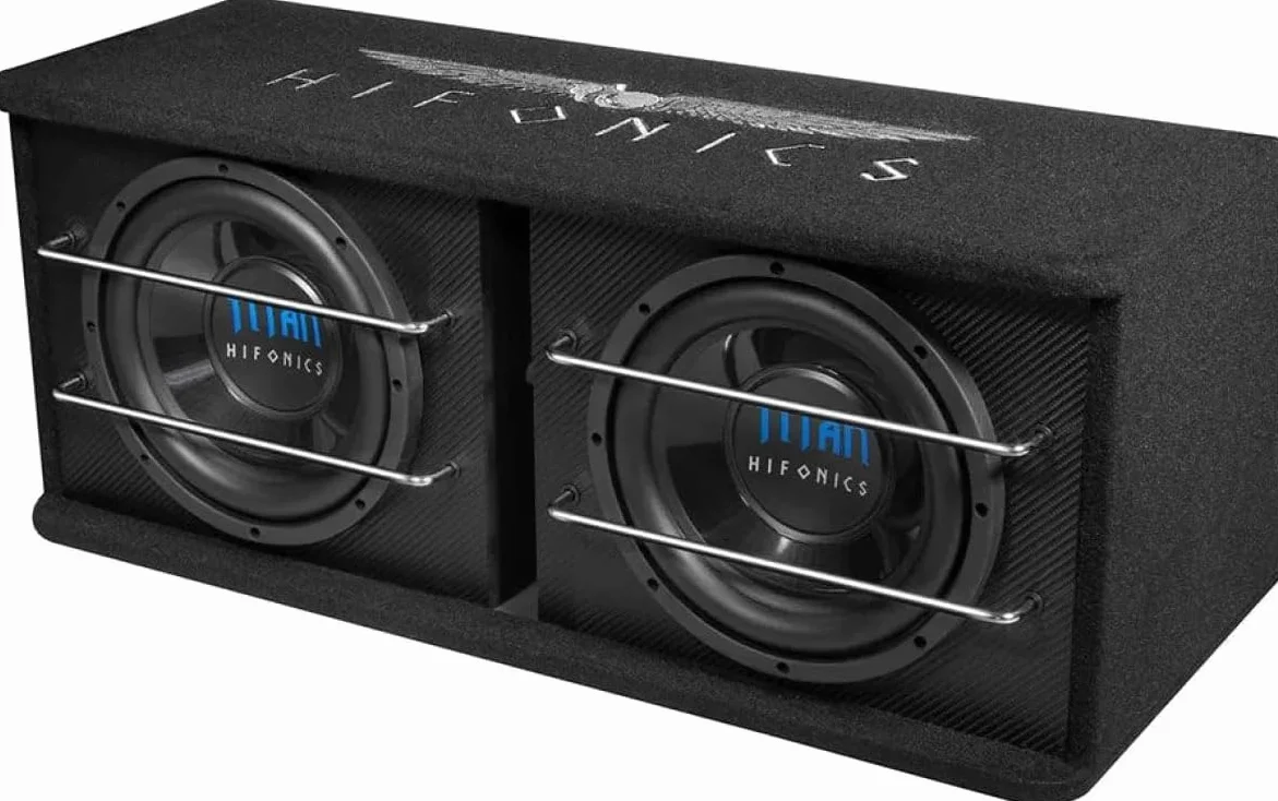 HIFONICS TDA250R | 2 x 25 cm (10') Aktiv-Dual-Bassreflex Subwoofer