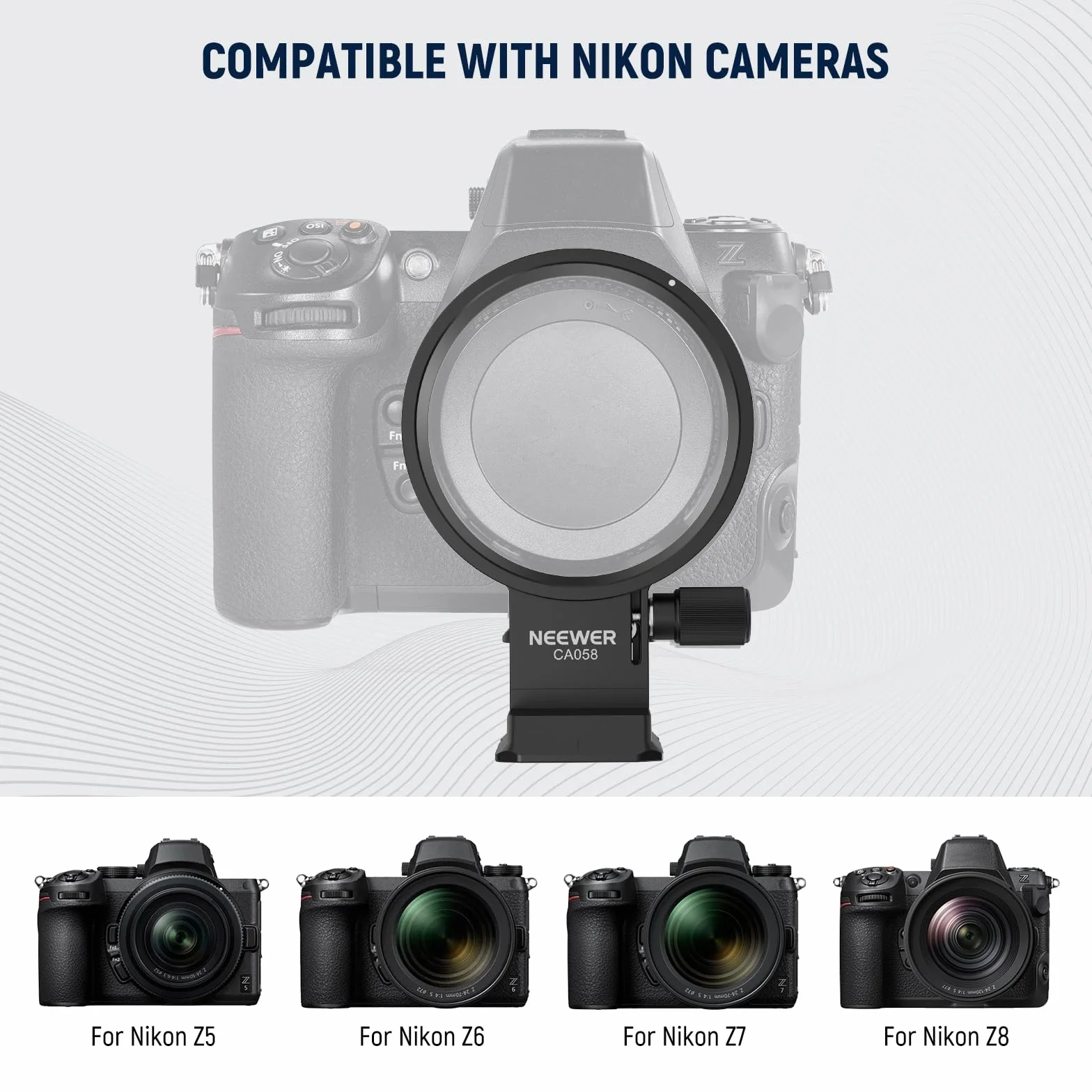 Neewer Piastra di montaggio girevole per Nikon Z8 Z7 II Z6II Z5 FTZII, adattatore veloce da orizzontale a verticale per treppiede per fotocamera compatibile con DJI RS 3/2 e sistema di sgancio