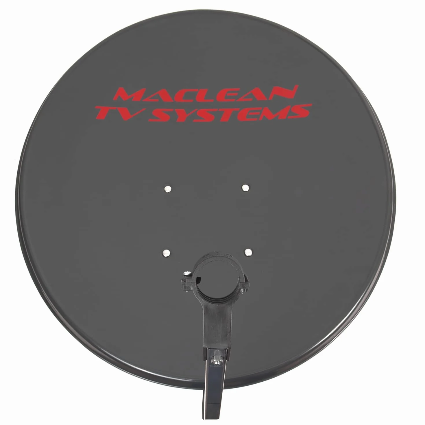 Maclean MCTV-929 Antenna satellitare con staffa LNB e supporto da palo Parabola satellitare LNB braccio di supporto acciaio fosfatato (90 cm di diametro)