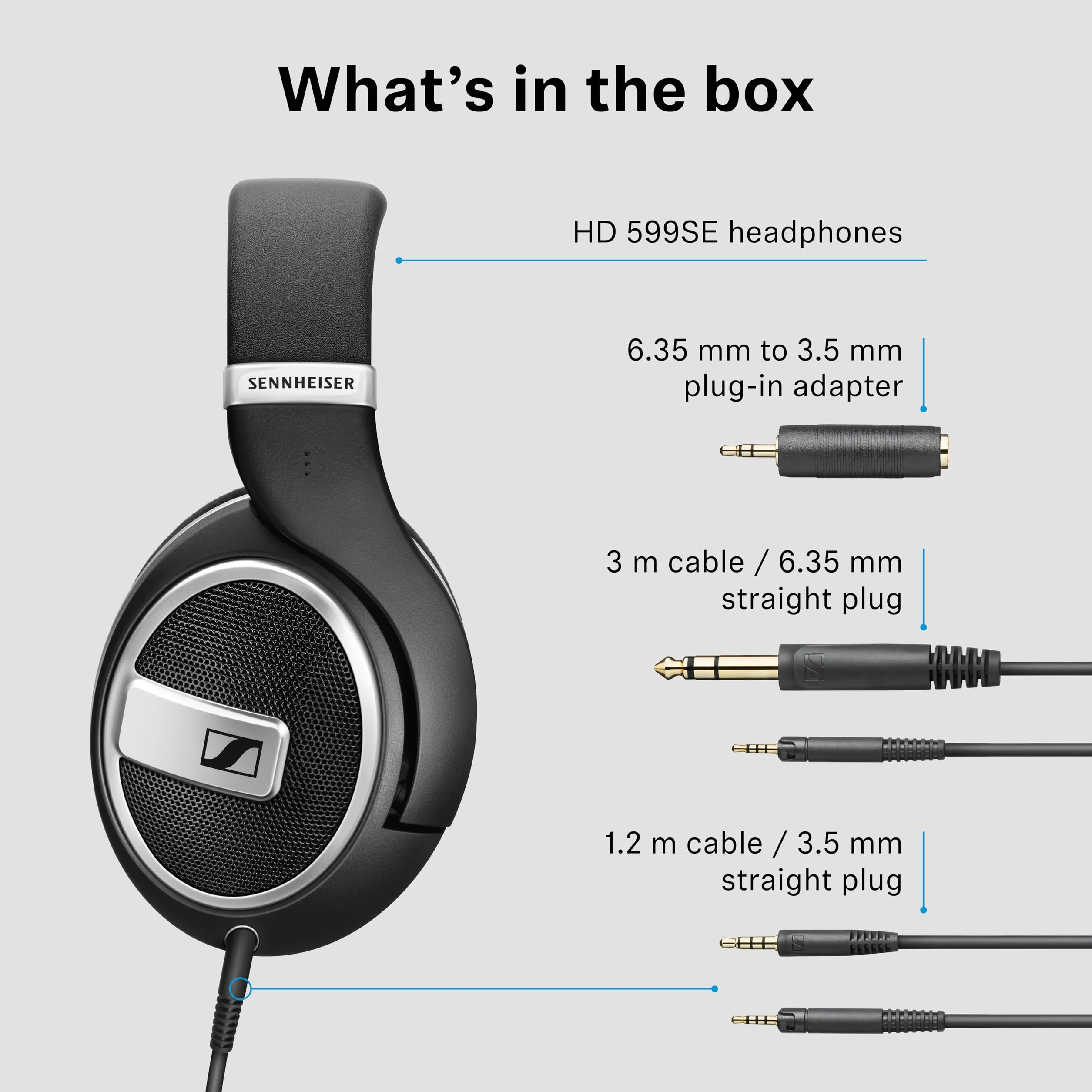 Sennheiser HD 599 Cuffie Aperte sul Retro, Edizione Speciale, Nero