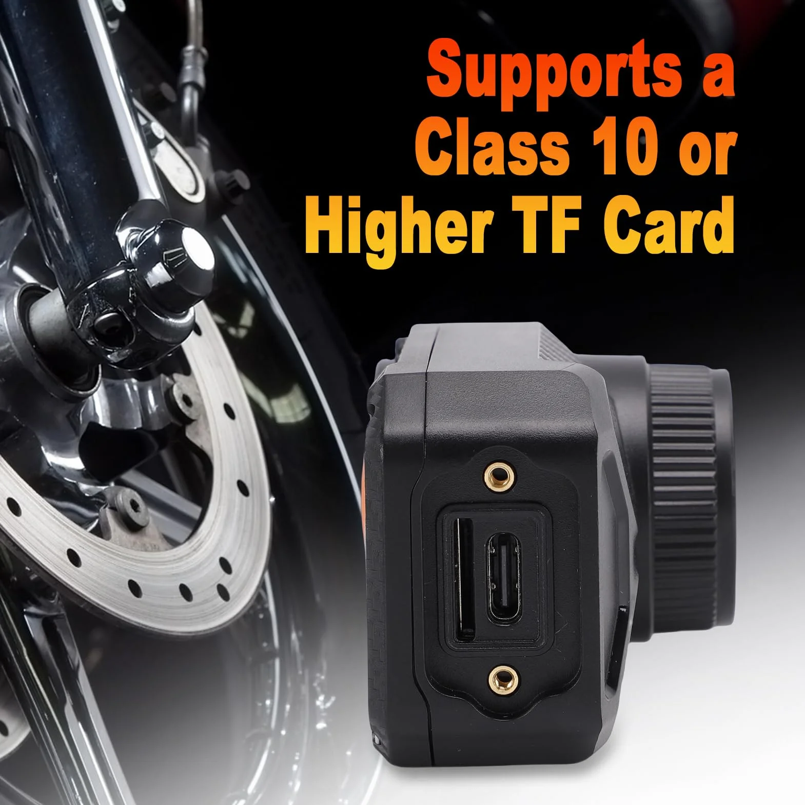 Dash Cam per Moto 2K WiFi Telecamera per Moto con Controllo App Registrazione in Loop Plug and Play Supporto Scheda TF Motociclisti ABS 6,5x4x2,5 Cm