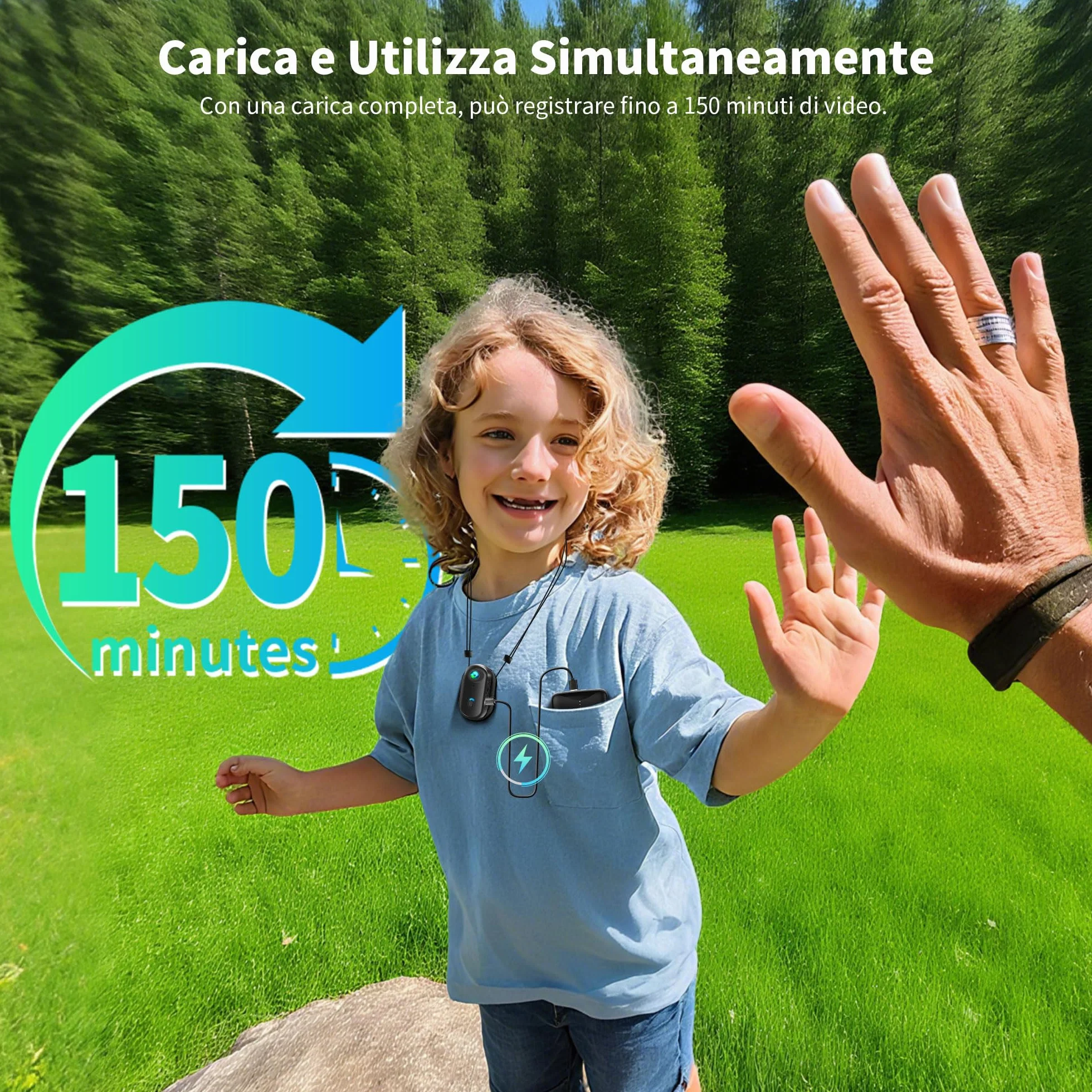 4K Mini Action Cam WiFi, Telecamera Moto, Grandangolare 120° Bodycam, Videocamera Sportiva Impermeabile fino a 30M, Fotocamera Accesorios Multiples per Bicicletta Casco