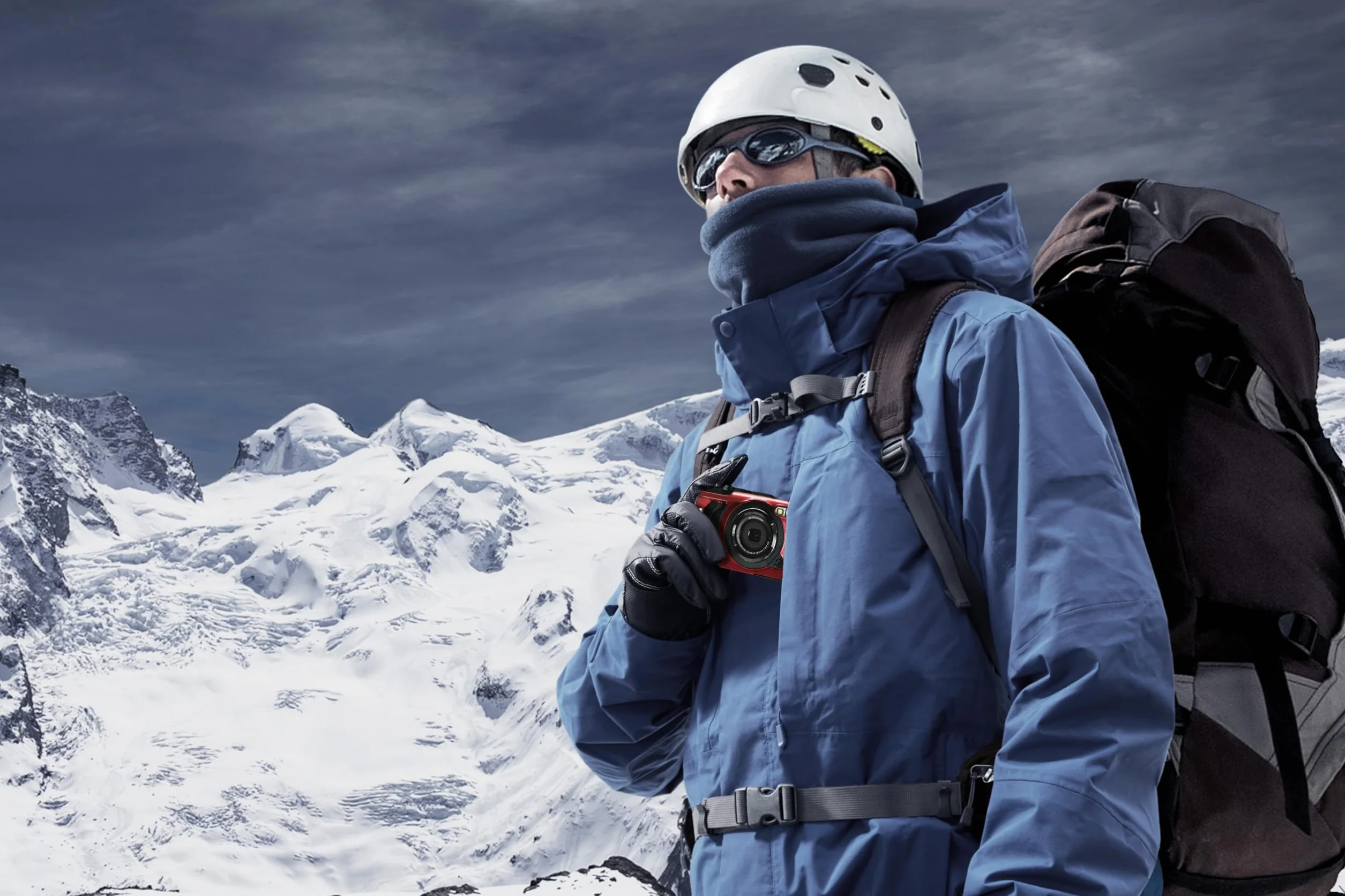 OM SYSTEM Tough TG-7 rosso, 12MP, impermeabile, resistente agli urti, modalità di ripresa subacquea e macro, video 4K, zoom 4x-grandangolare (erede di Olympus TG-6)