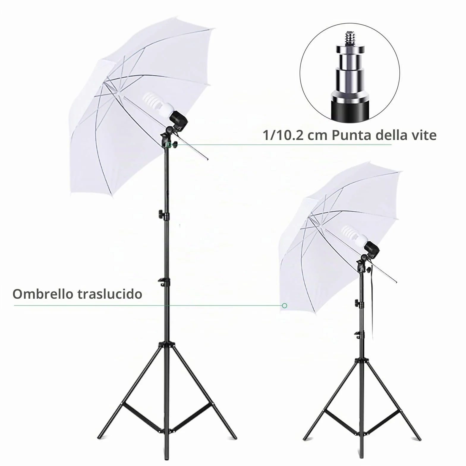 Andoer Set Fotografico, Studio Fotografico Kit di Illuminazione 1.8x 2.8m/6x9ft con Sistema per Sfondo 135W 5500K Ombrello Softbox Softbox kits 5in1 Reflector for Photo Studio Fotografia Video