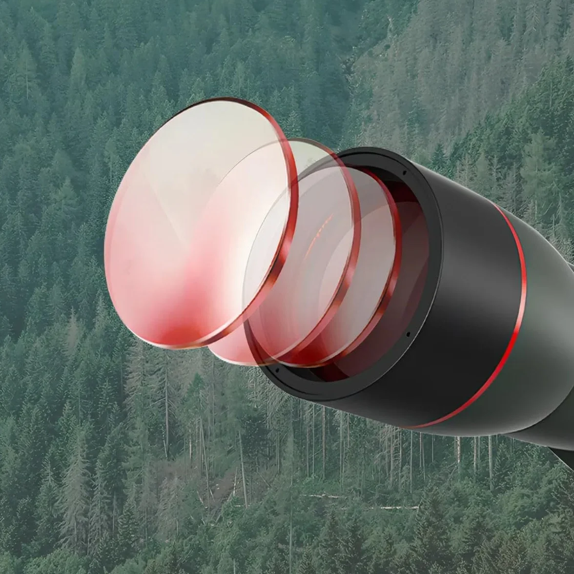 Korons Spotting Scope Spektiv mit 25-75x70 mm Zoomobjektiv(Grũn)