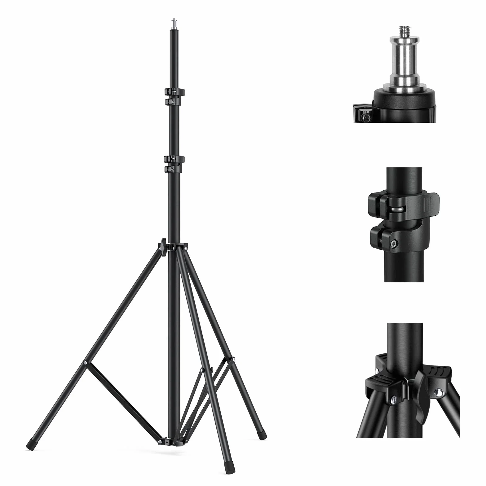 SMALLRIG Supporto per Luce Fotografica 110"/280cm, Supporto per Treppiede in Alluminio Ammortizzato ad Aria con Vite da 1/4 per Softbox, Luce da Atudio e Riflettore, Carico Massimo 8kg, RA-S280-3736