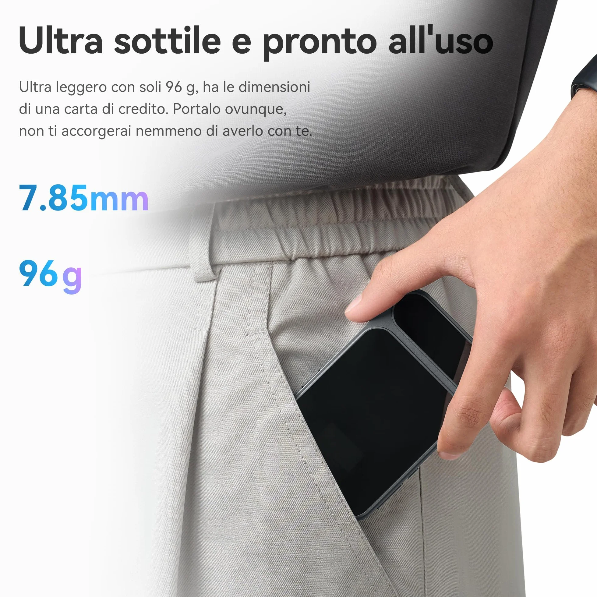 khadas Tea Pro – Amplificatore Cuffie Magnetico Portatile con DAC ES9039Q2M, Display 0,95", Batteria 2100mAh, Uscite 3,5mm & 4,4mm, 768kHz/32bit, BT5.4 Hi-Res per Casa e Viaggio
