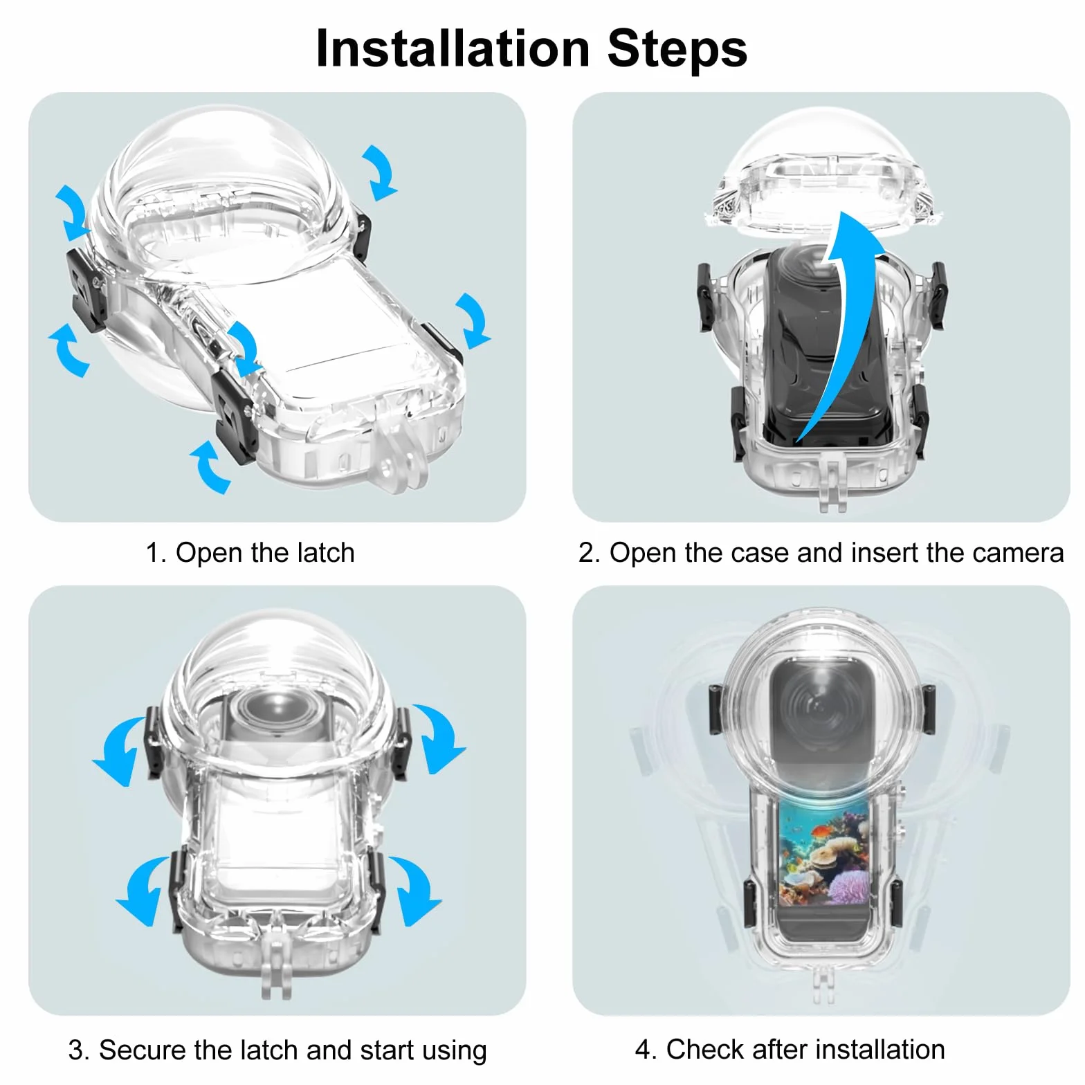 PULUZ 60m Impermeabile Custodia Sigillata Dive Case per Insta360 X5, Protettiva Subacquea Copertura Invisibile Fotografia a 360 Gradi Accessori