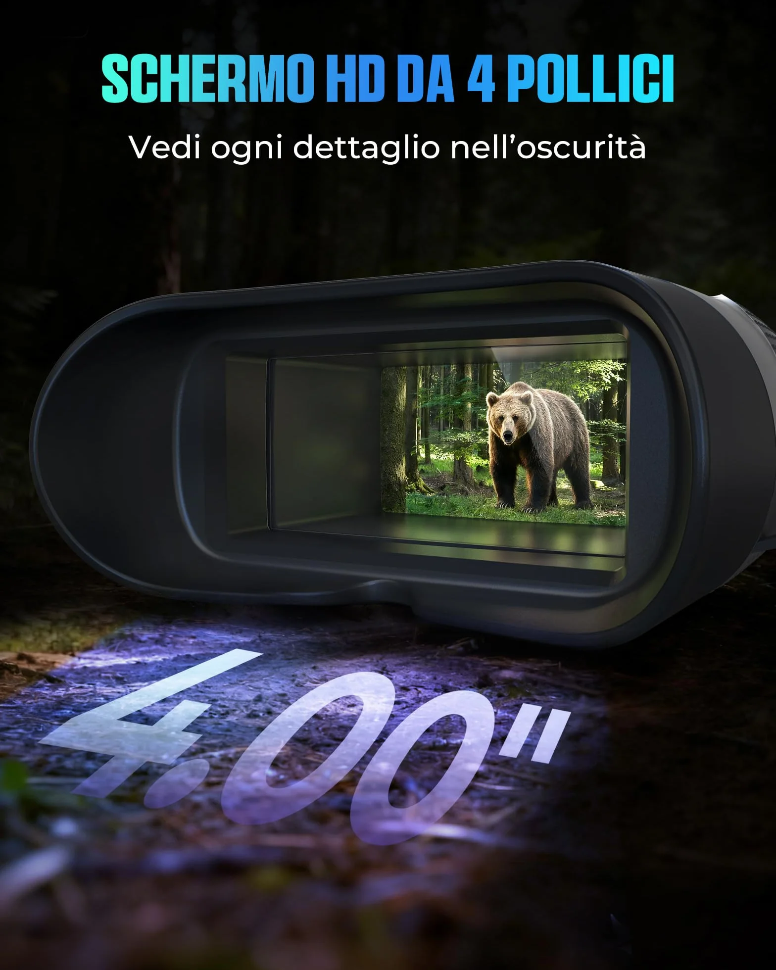 Binocolo per Visione Notturna CIGMAN Vero 4K, Occhiali a Infrarossi con Imaging a Colori in Scarsa Luce, Lenti a 7 Rivestimenti, Autonomia 18 Ore per Wildlife, Sicurezza, Avventura Outdoor
